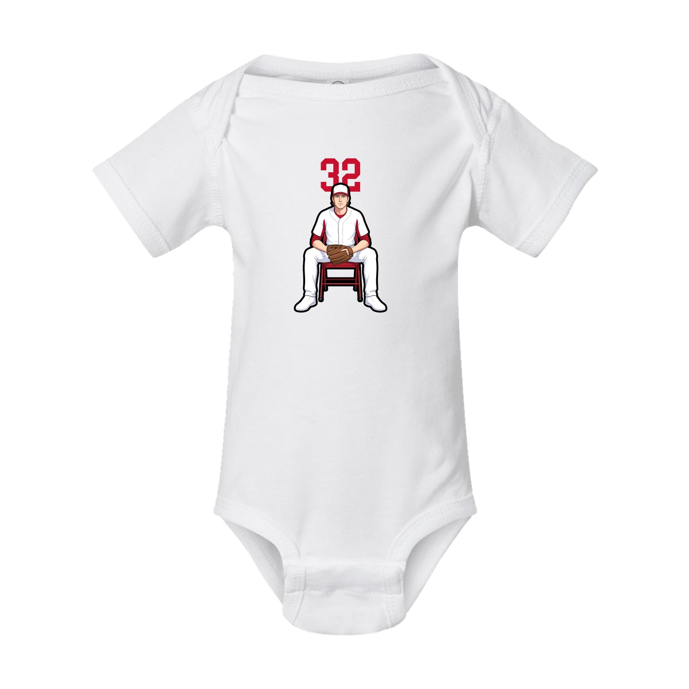 Baby Onesie — Number Top in White