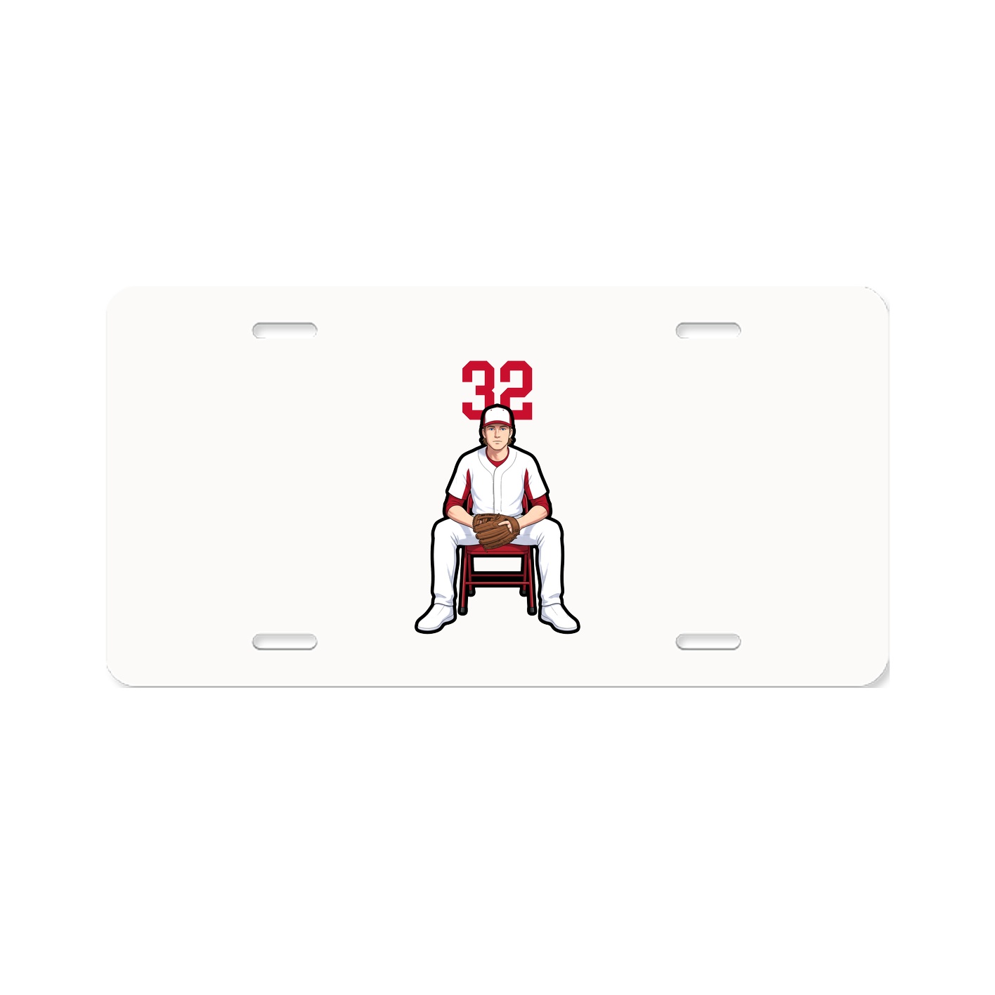 License Plate — Number Top in Classic