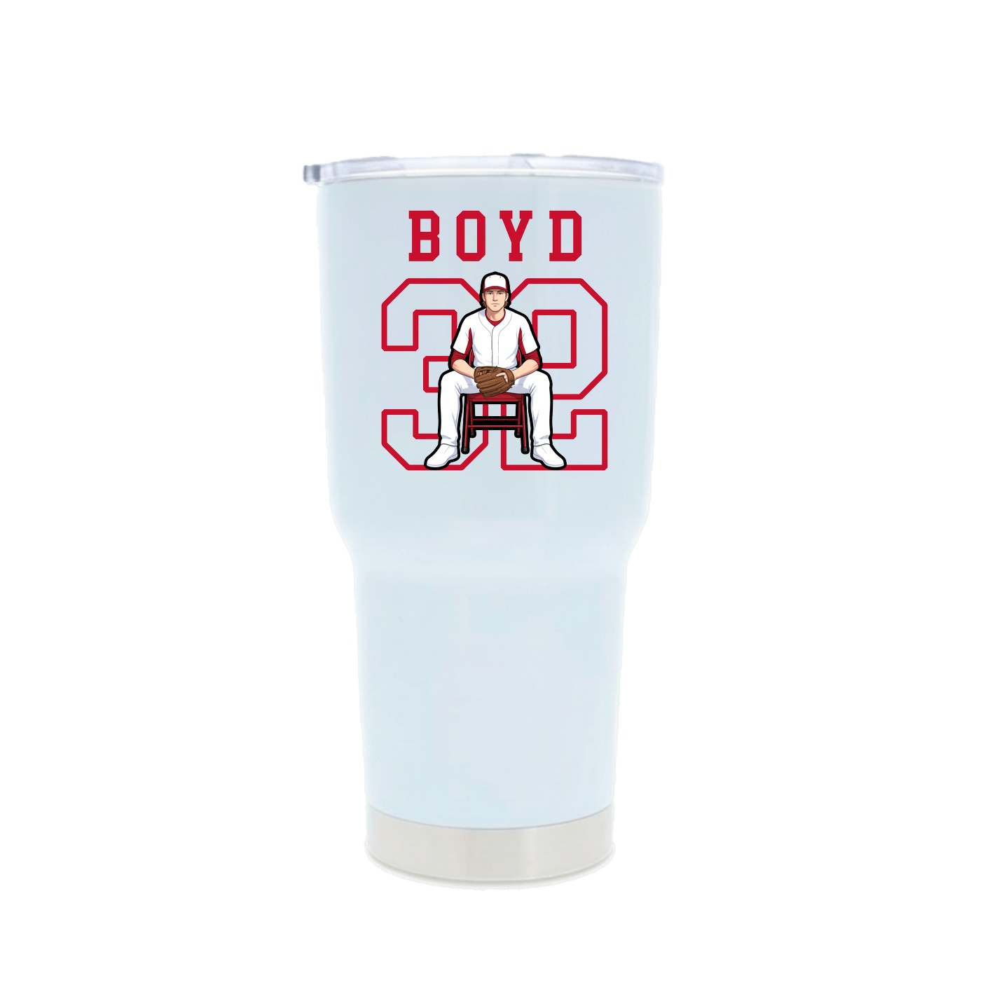 30oz Stainless Steel Tumbler — Shirsey in White
