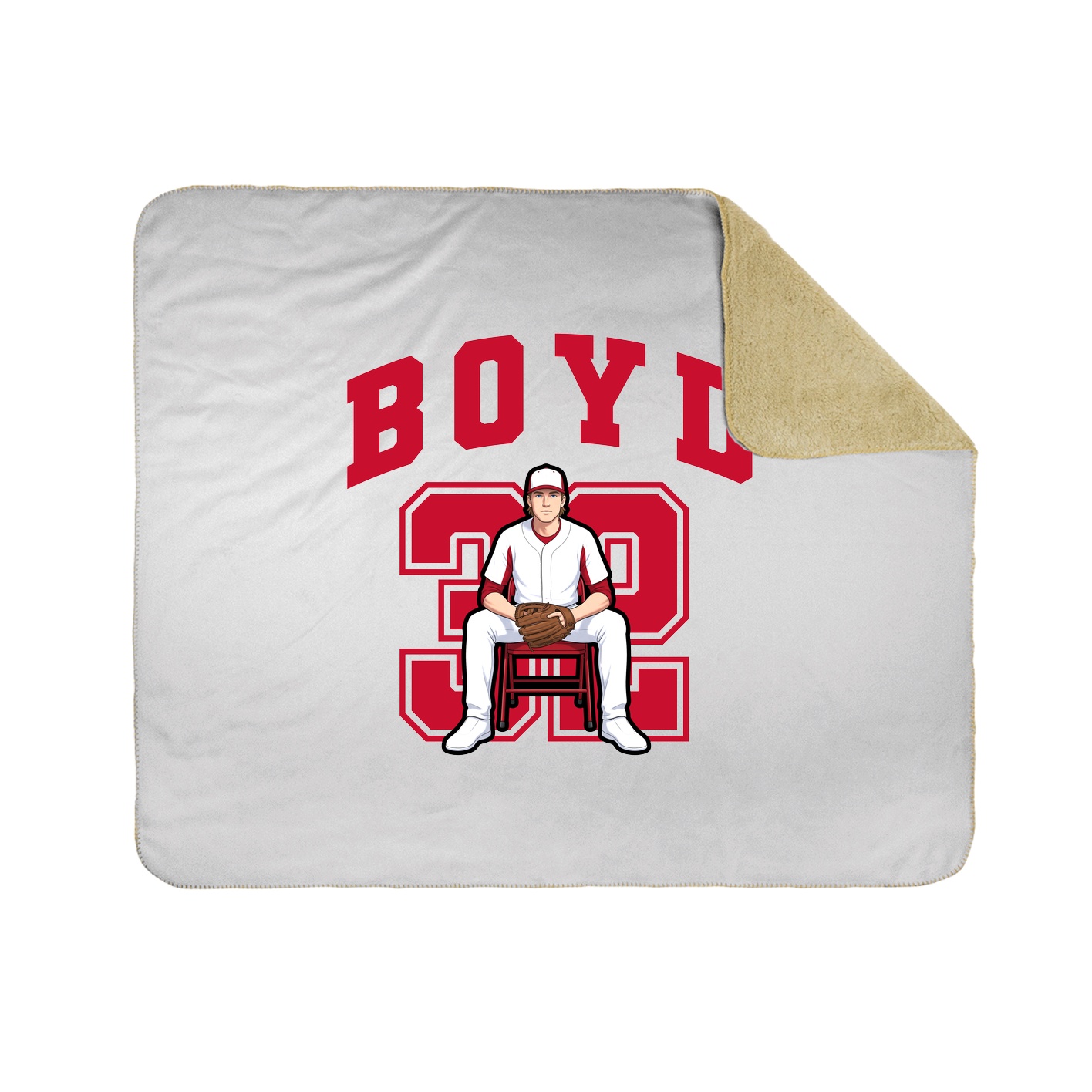 Throw Blanket — Number in White