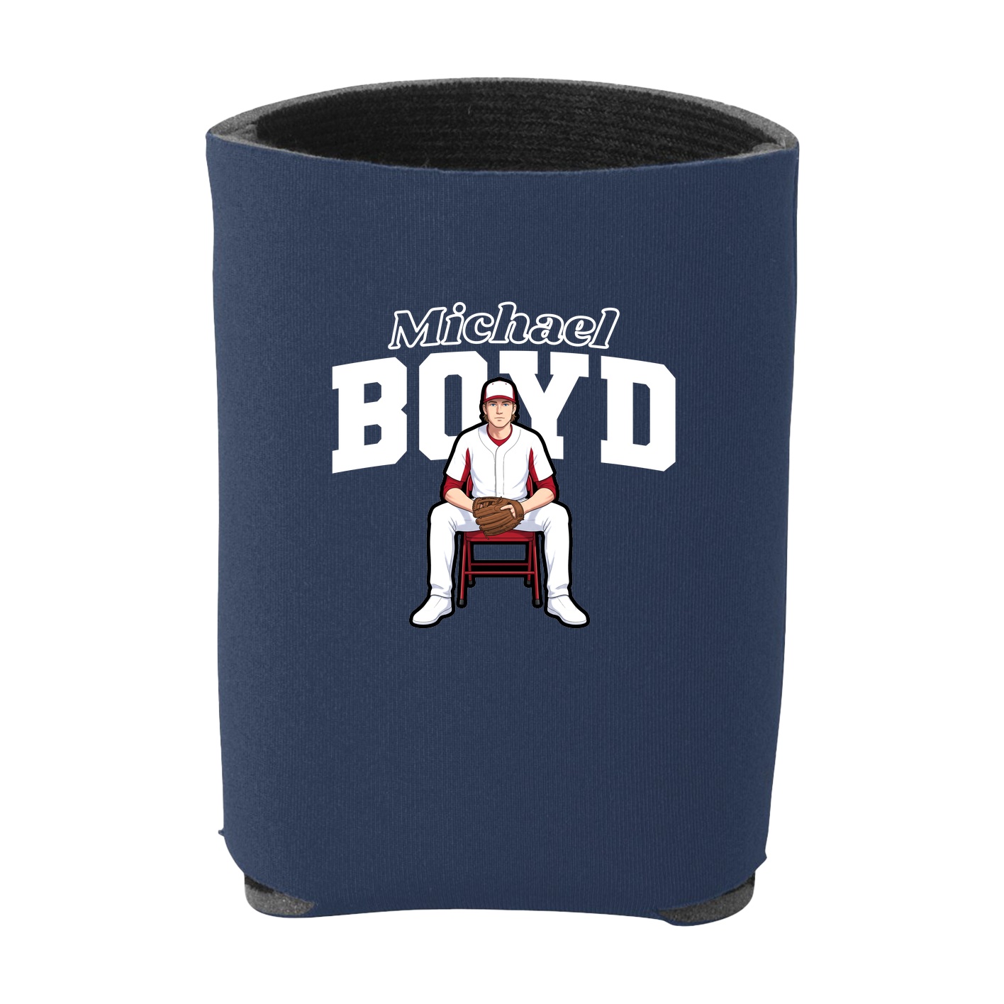 Can Holder — Name Arch in Navy