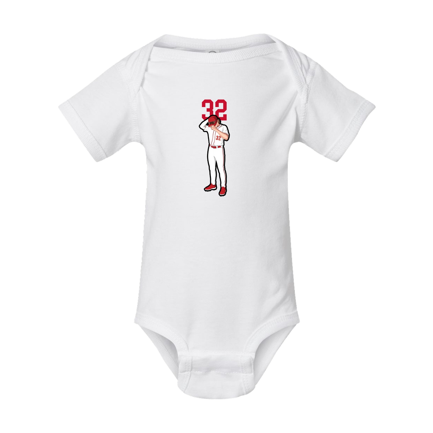 Baby Onesie — Number Top in White