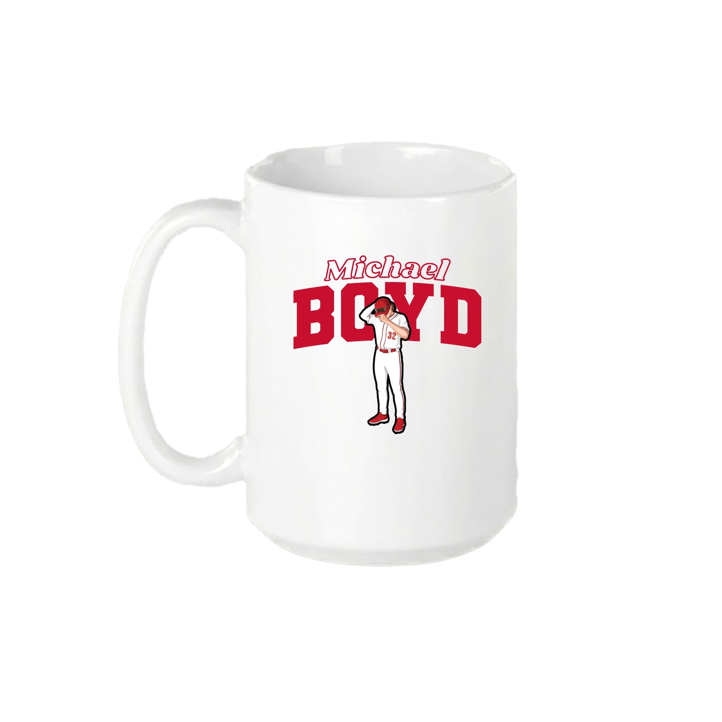 15oz Coffee Mug — Name Arch in White