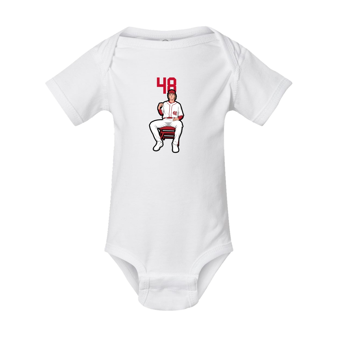 Baby Onesie — Number Top in White
