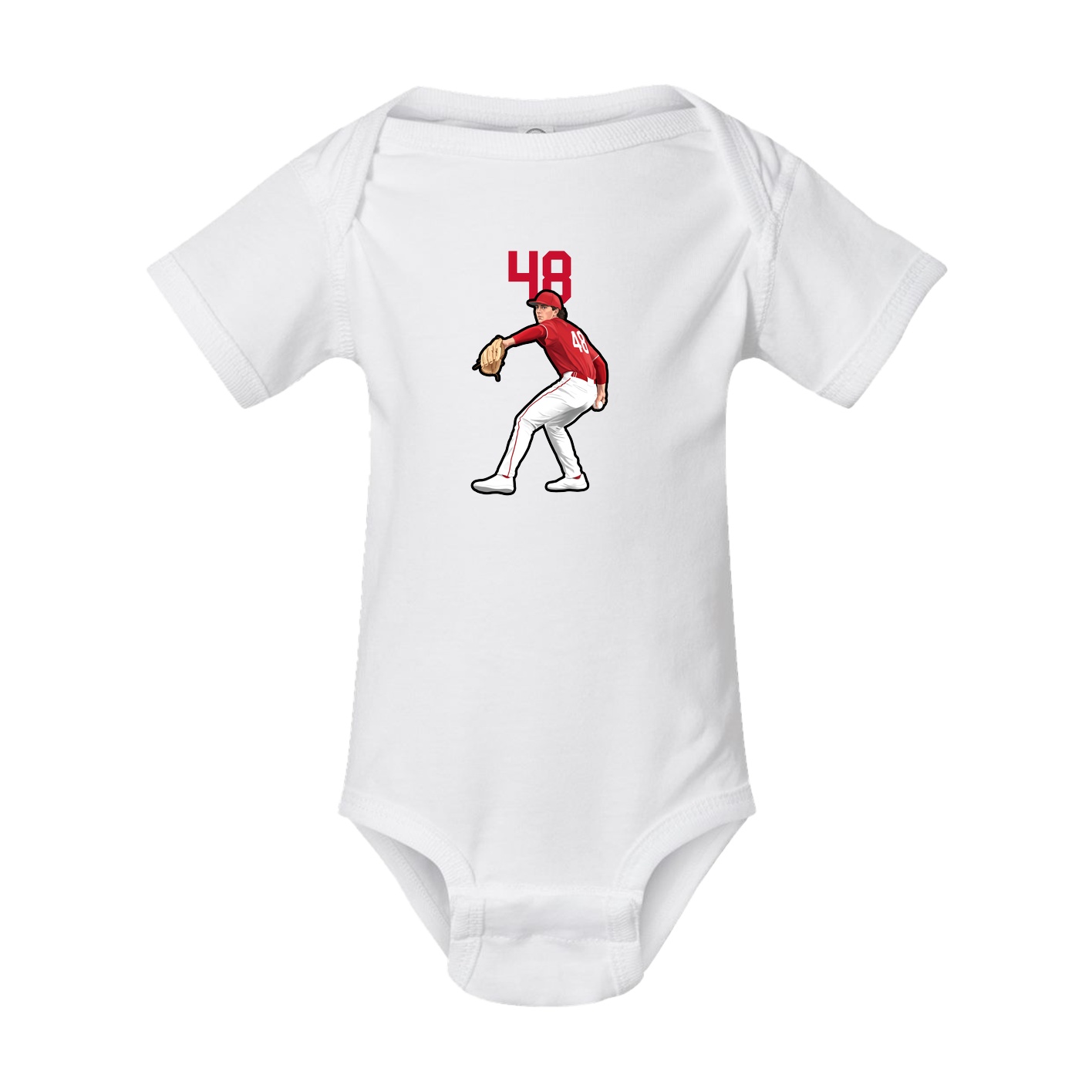 Baby Onesie — Number Top in White