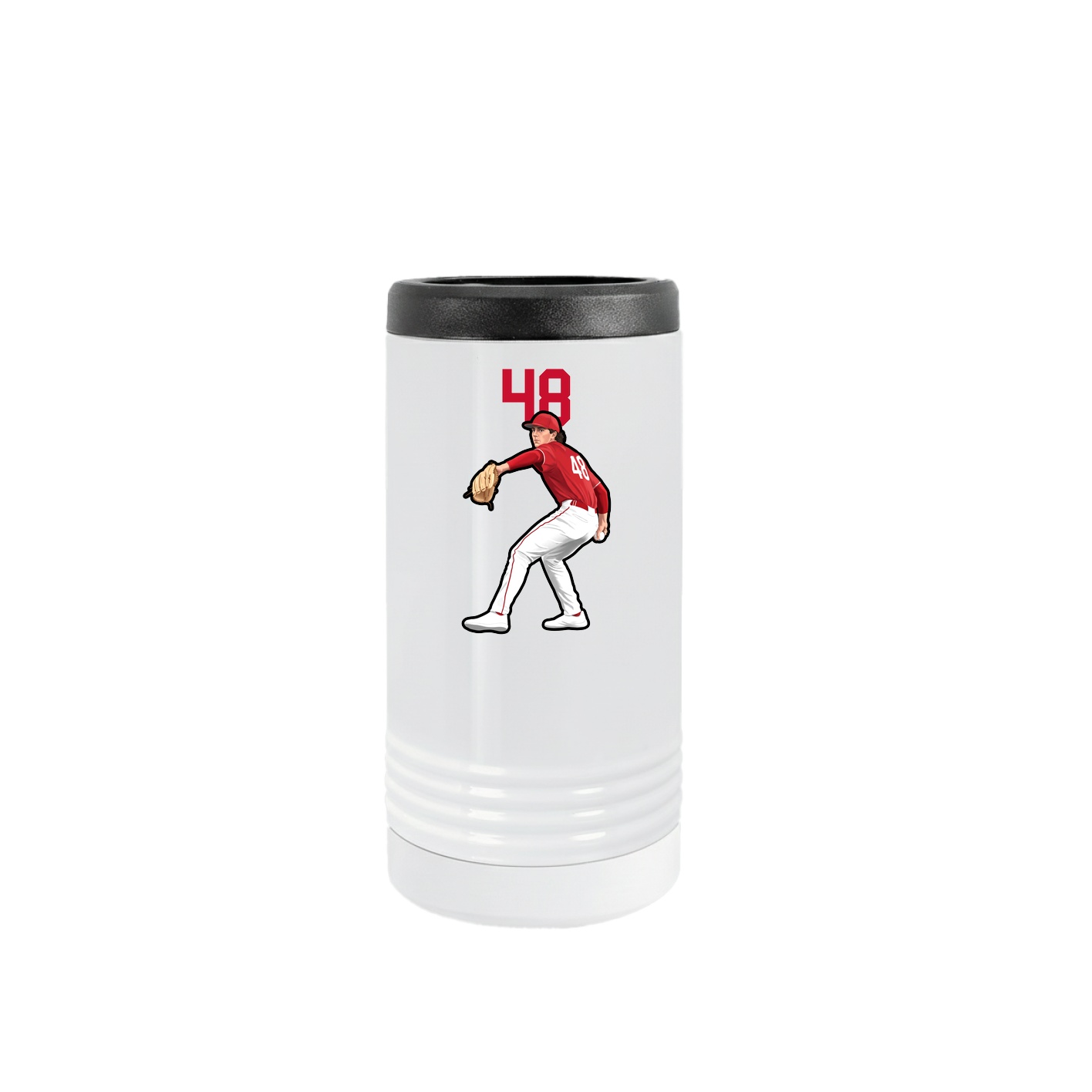 Slim Beverage Holder — Number Top in White