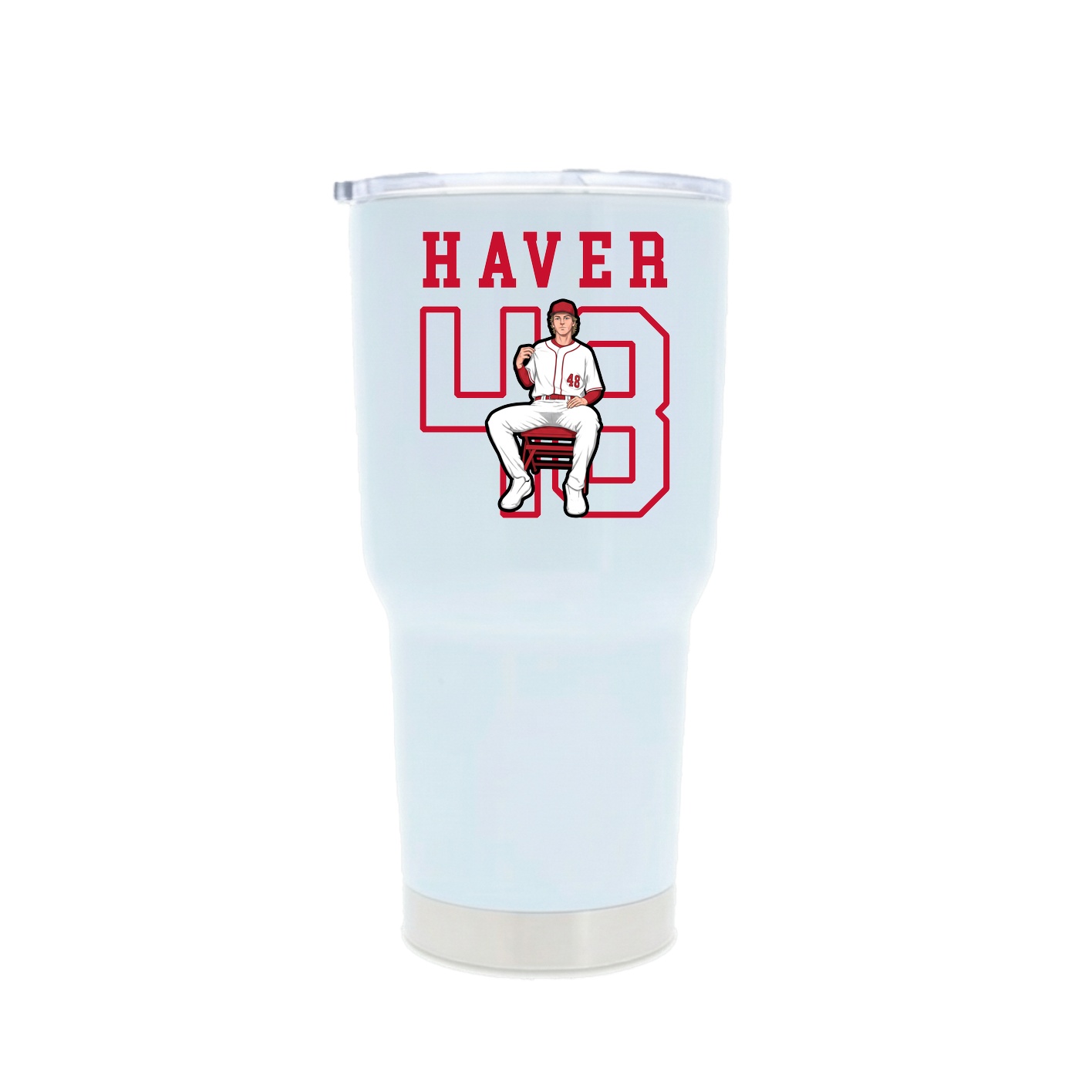 30oz Stainless Steel Tumbler — Shirsey in White