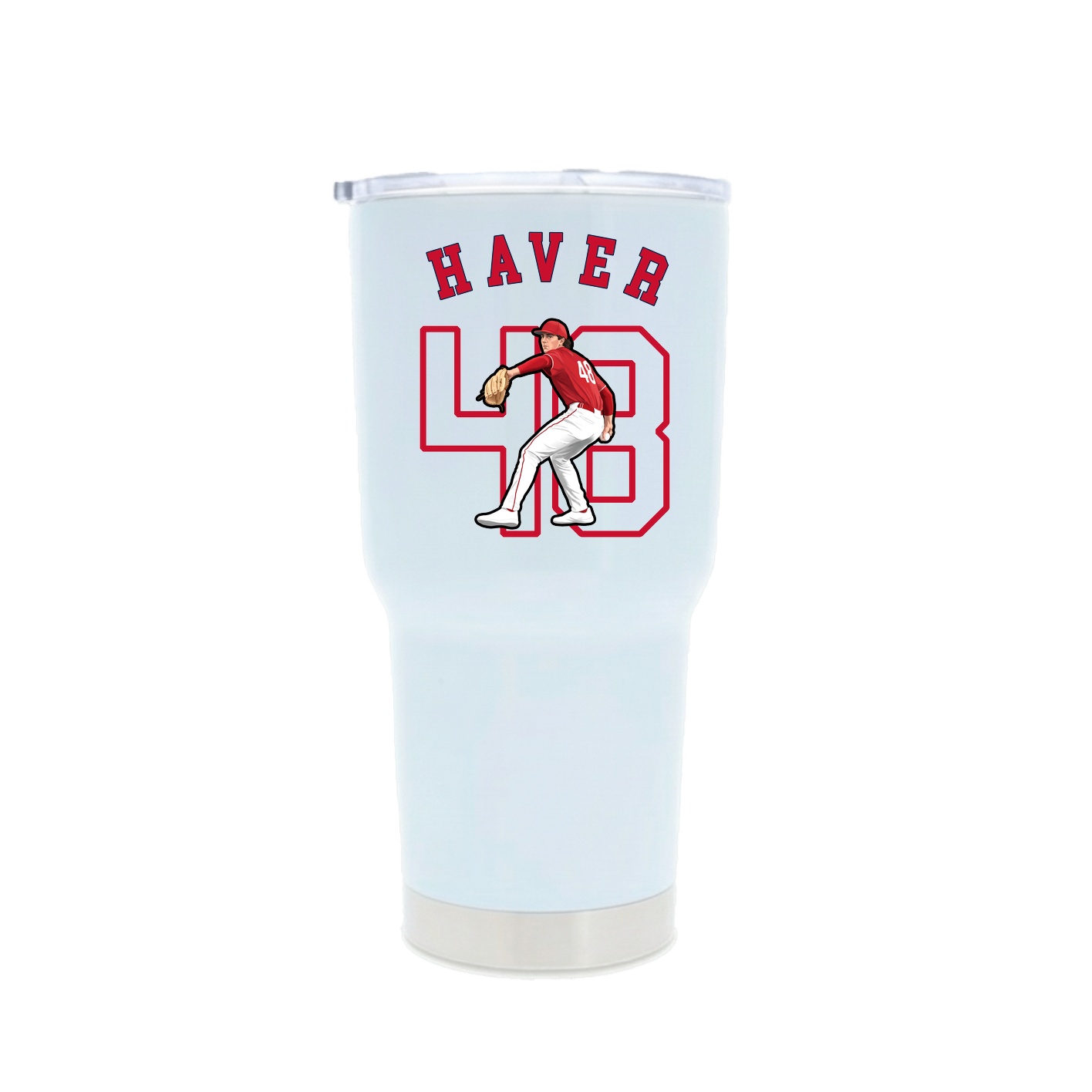 30oz Stainless Steel Tumbler — Shirsey Arch in White