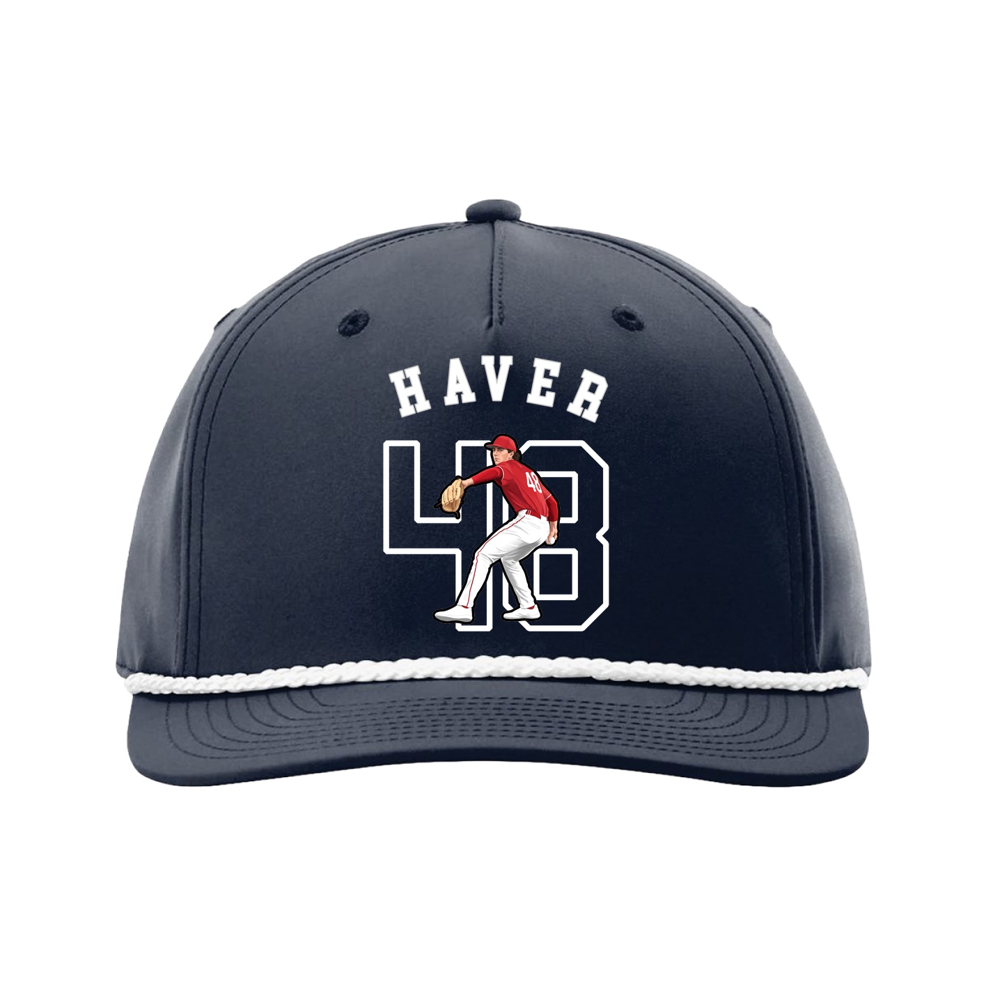 Five-Panel Classic Rope Cap — Shirsey Arch in Navy