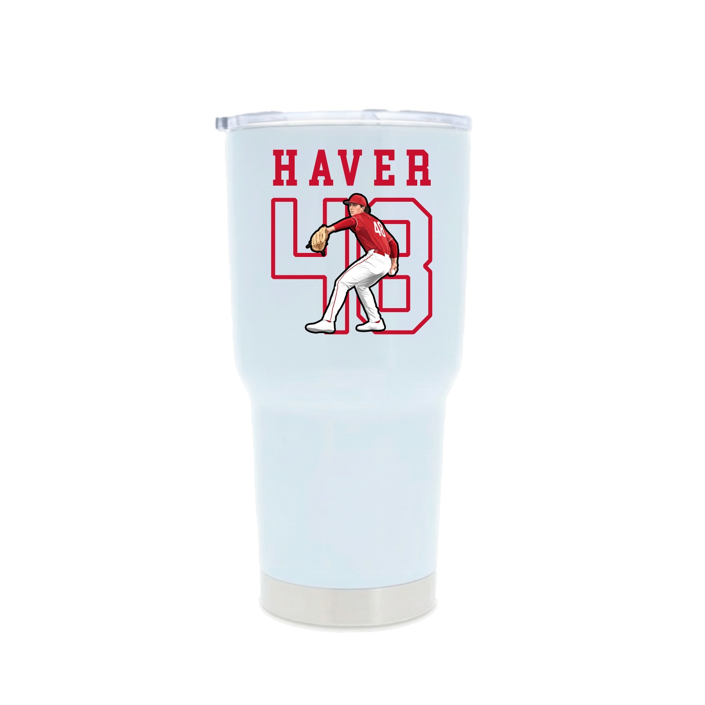 30oz Stainless Steel Tumbler — Shirsey in White