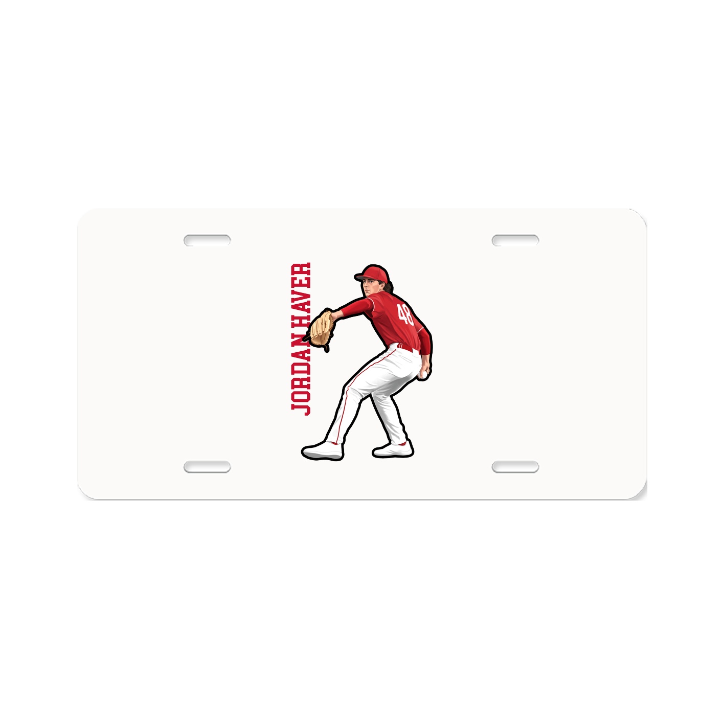 License Plate — Name Vertical in Classic
