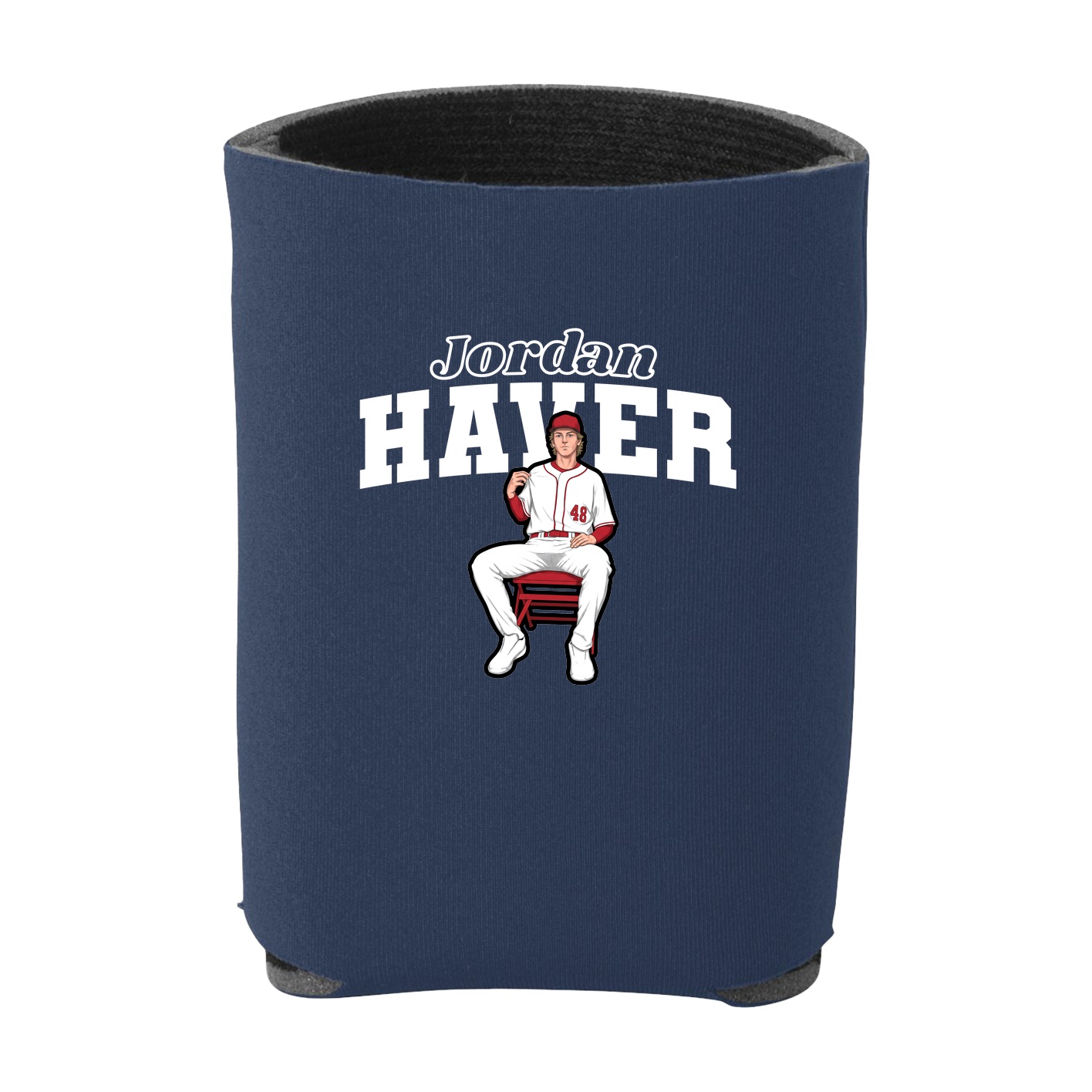 Can Holder — Name Arch in Navy