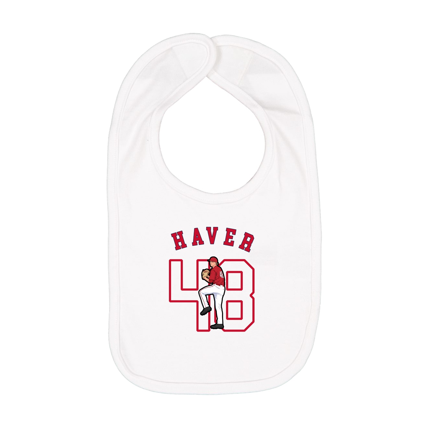 Infant Bib — Shirsey Arch in White