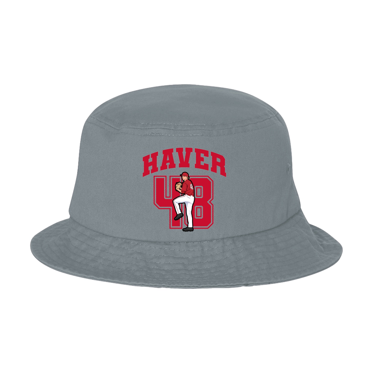 Bucket Cap — Number in Grey