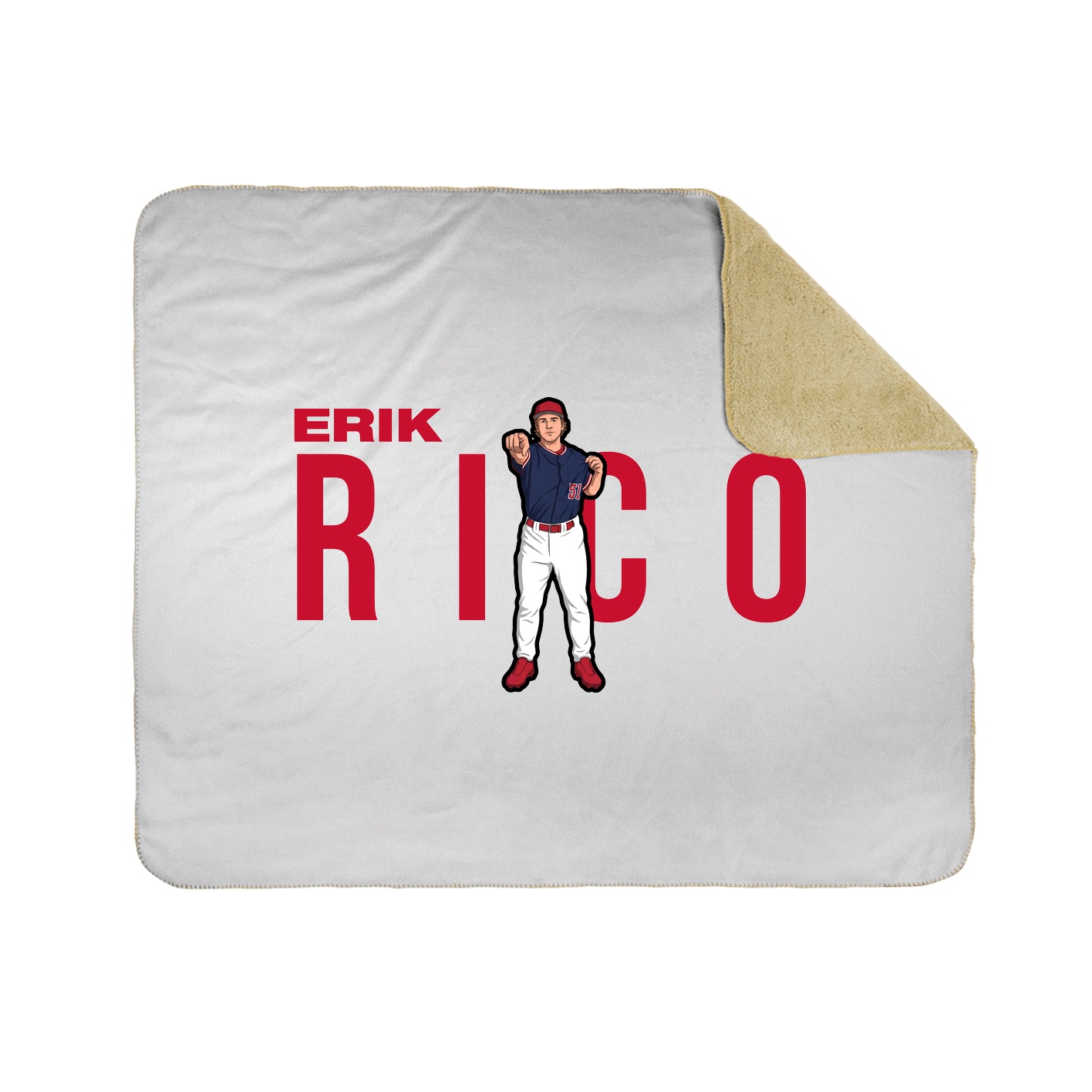 Throw Blanket — Player Name in White