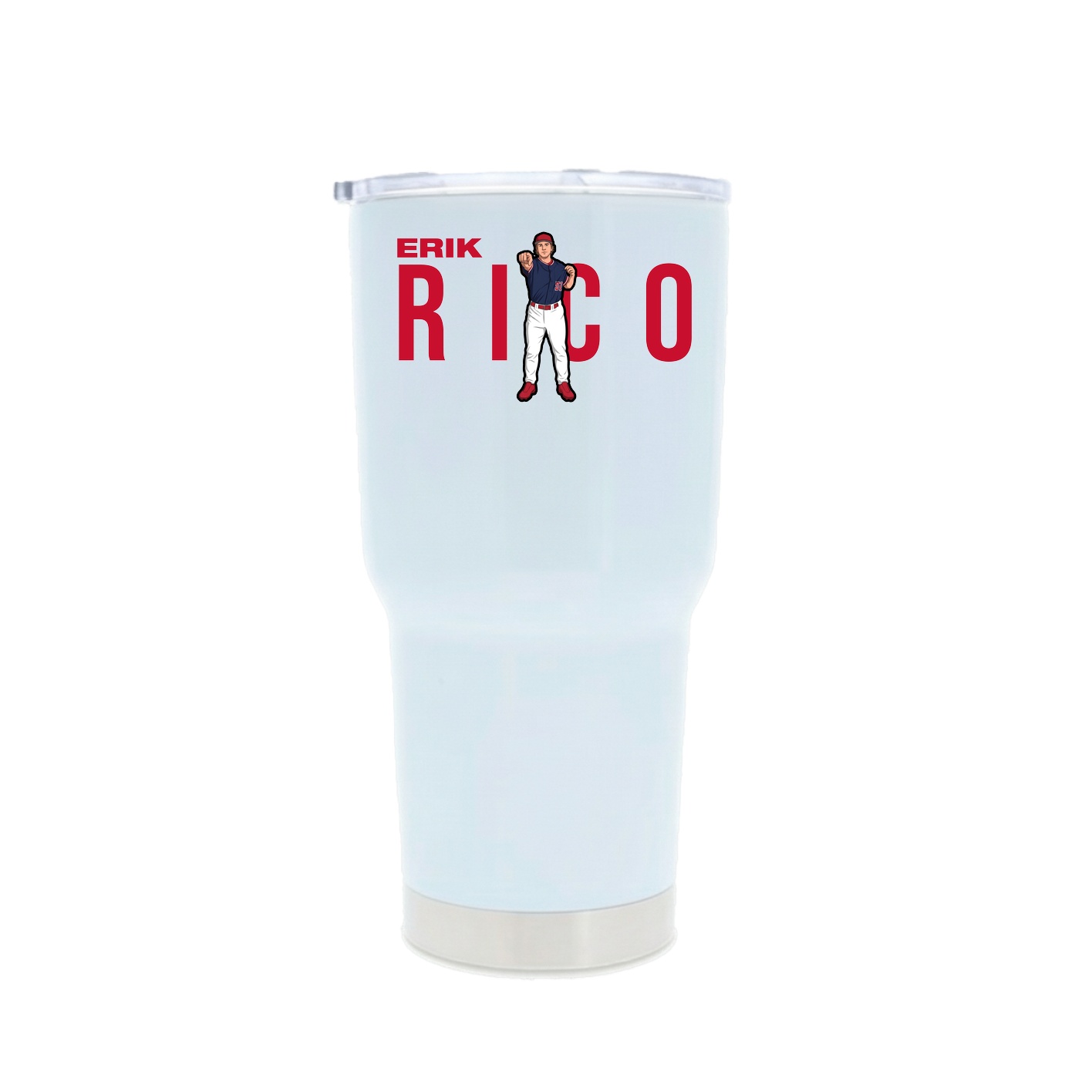 30oz Stainless Steel Tumbler — Player Name in White