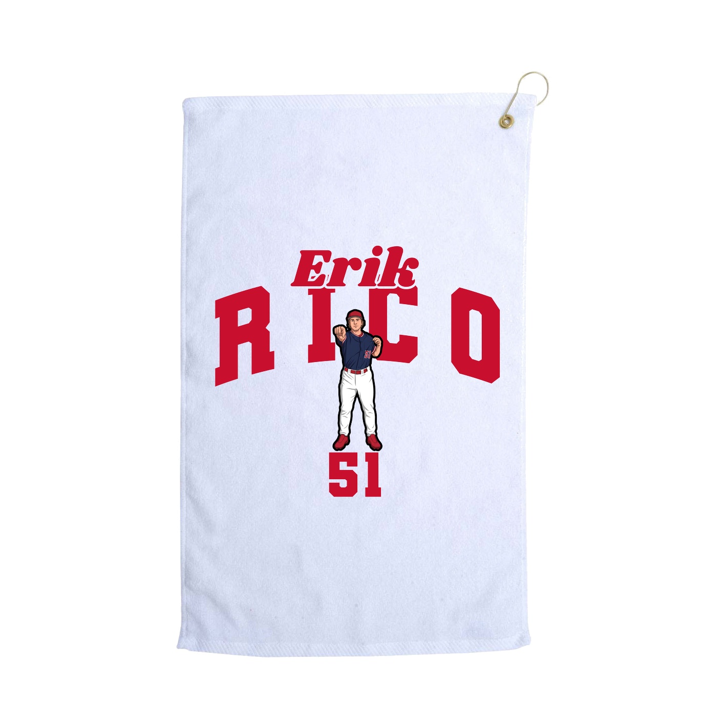Golf Towel — Signature Arch in White