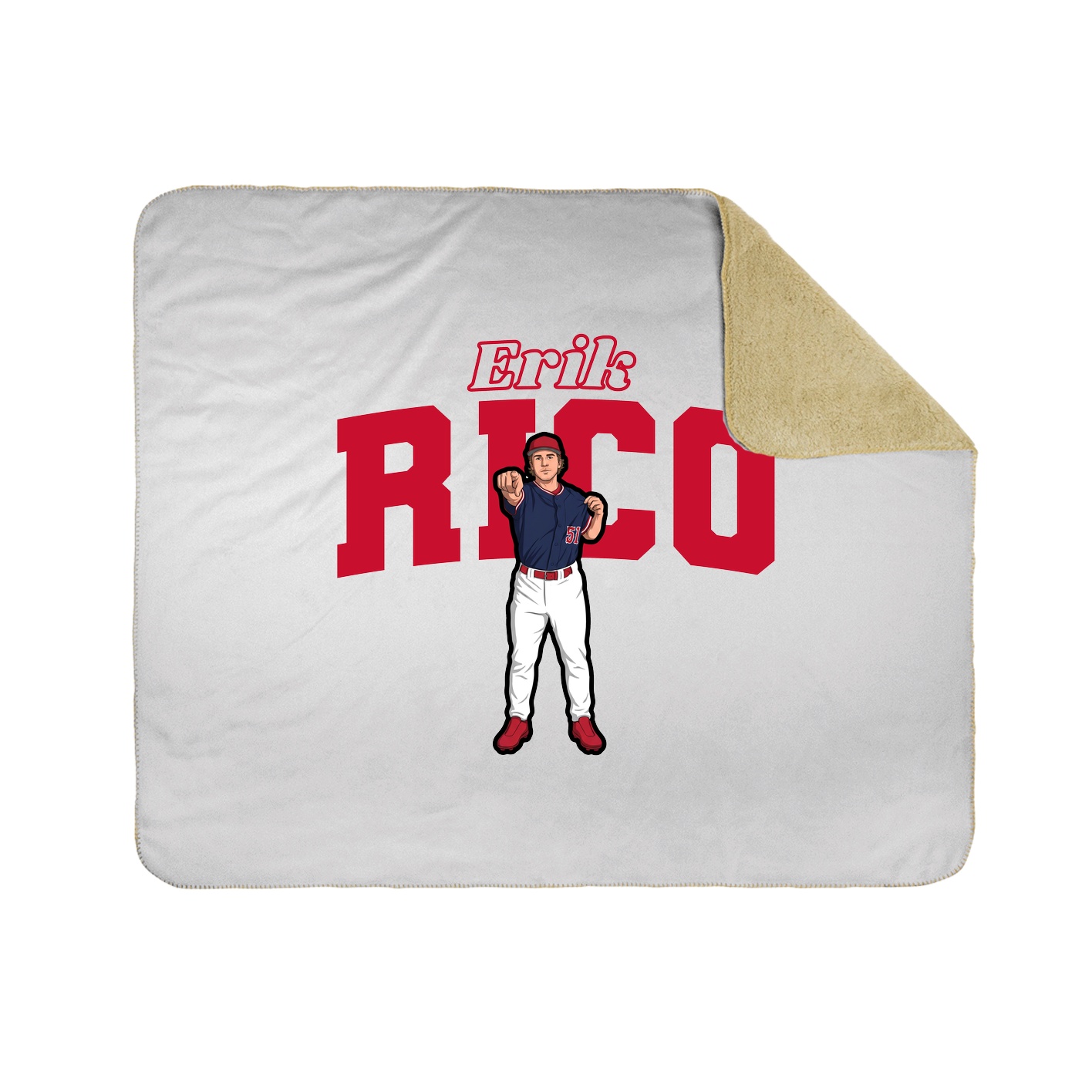 Throw Blanket — Name Arch in White