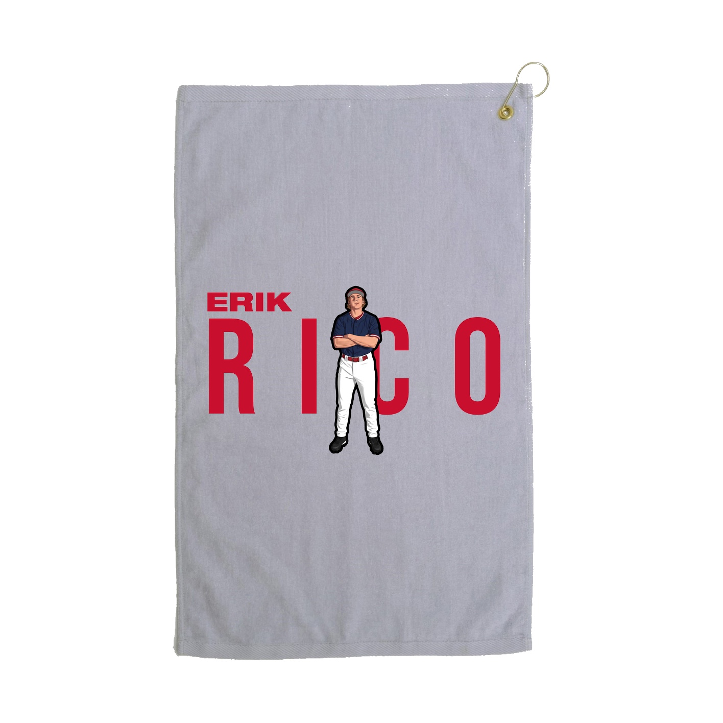 Golf Towel — Player Name in Grey