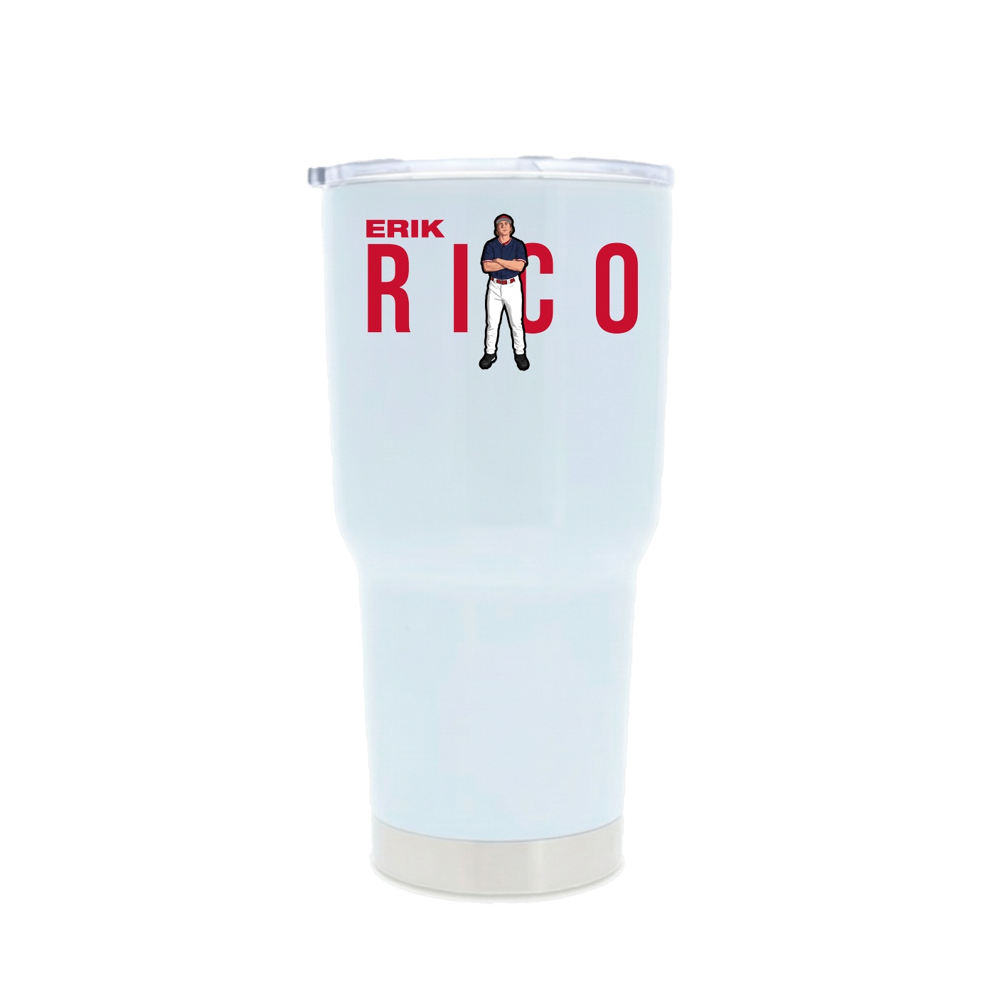 30oz Stainless Steel Tumbler — Player Name in White