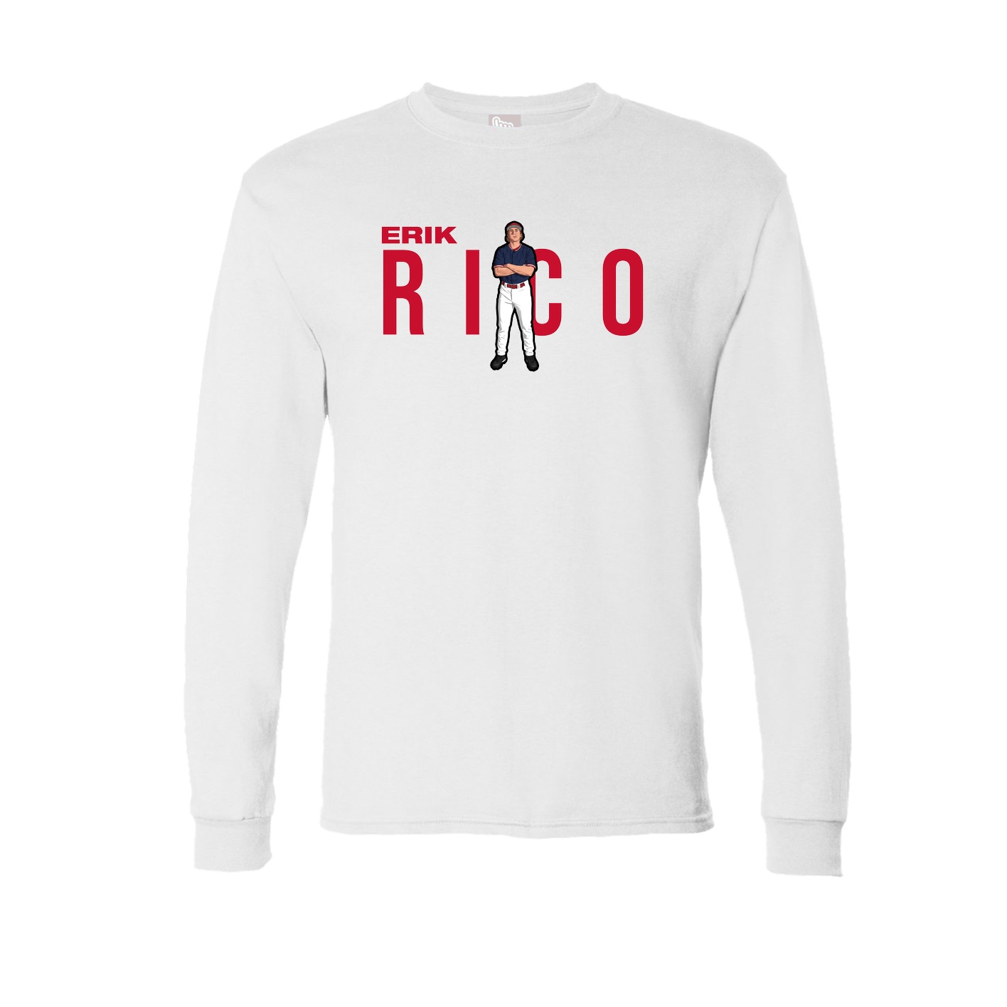 Long Sleeve Tee — Player Name in White