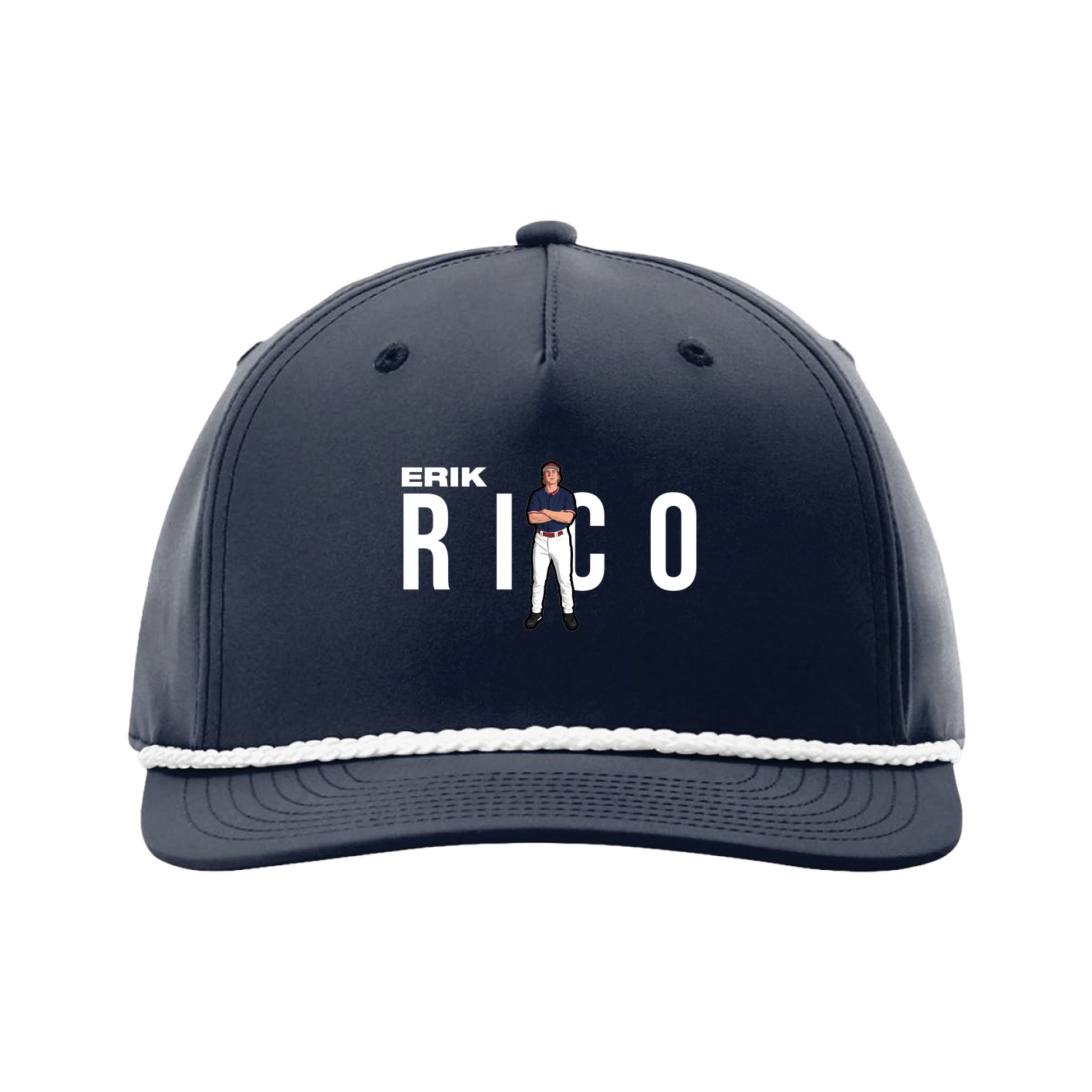 Five-Panel Classic Rope Cap — Player Name in Navy