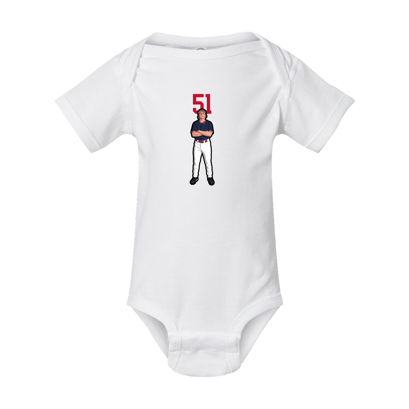 Baby Onesie — Number Top in White