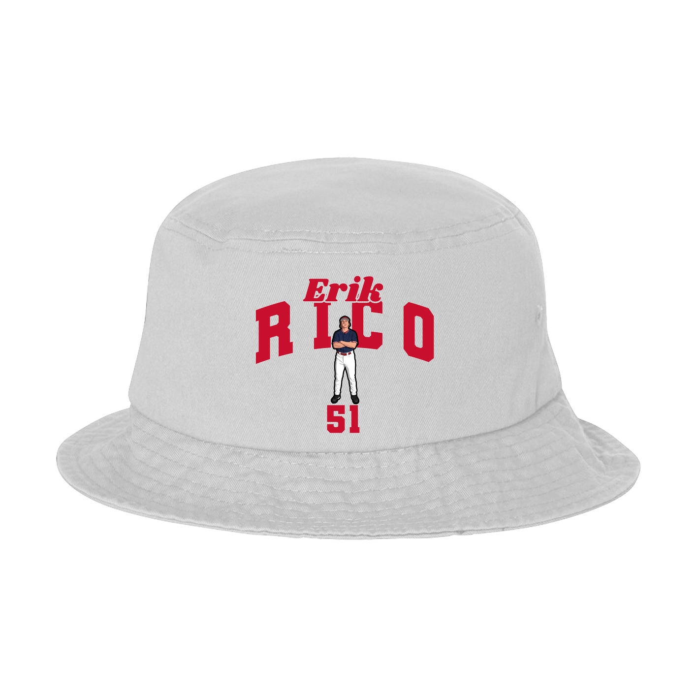 Bucket Cap — Signature Arch in White