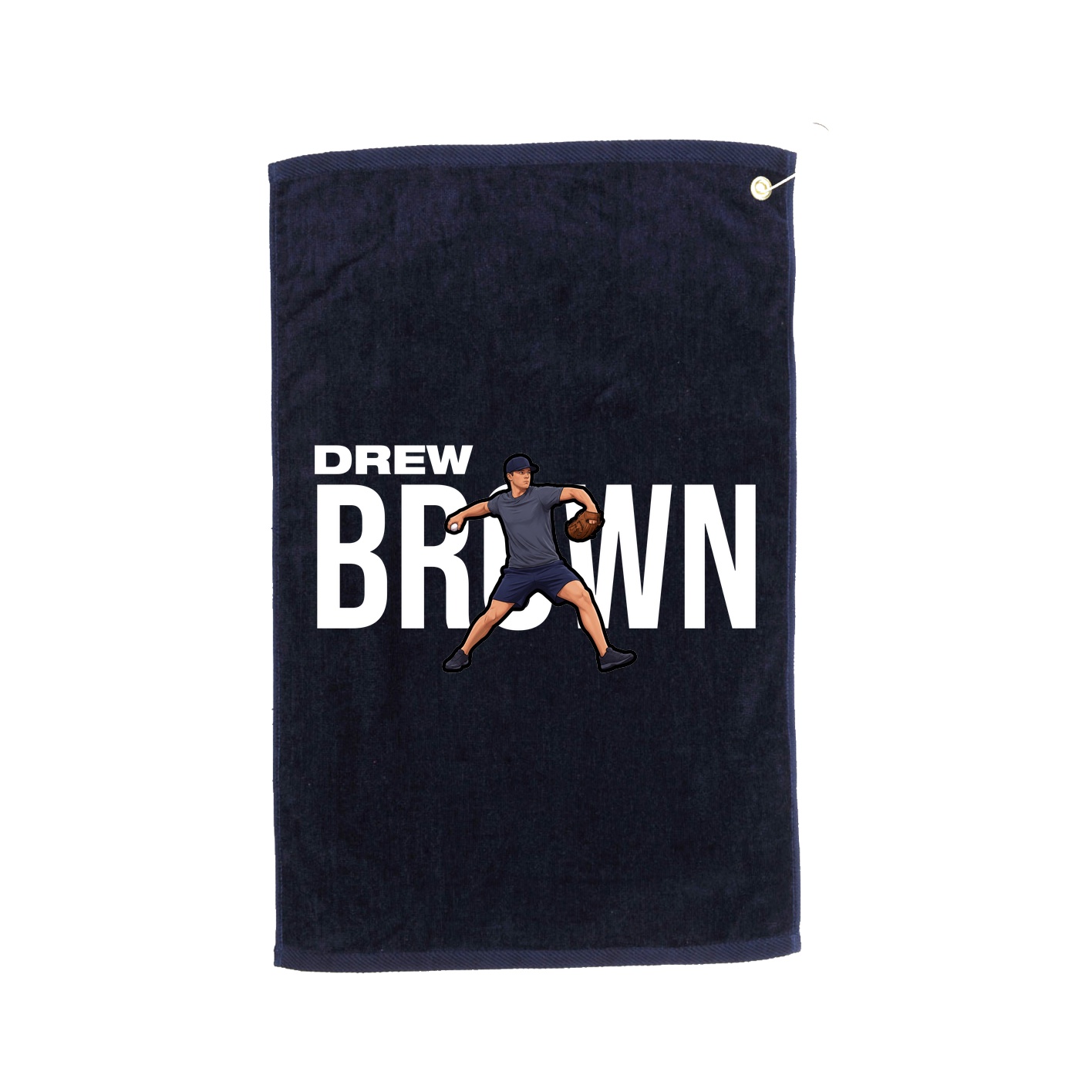 Golf Towel — Player Name in Navy