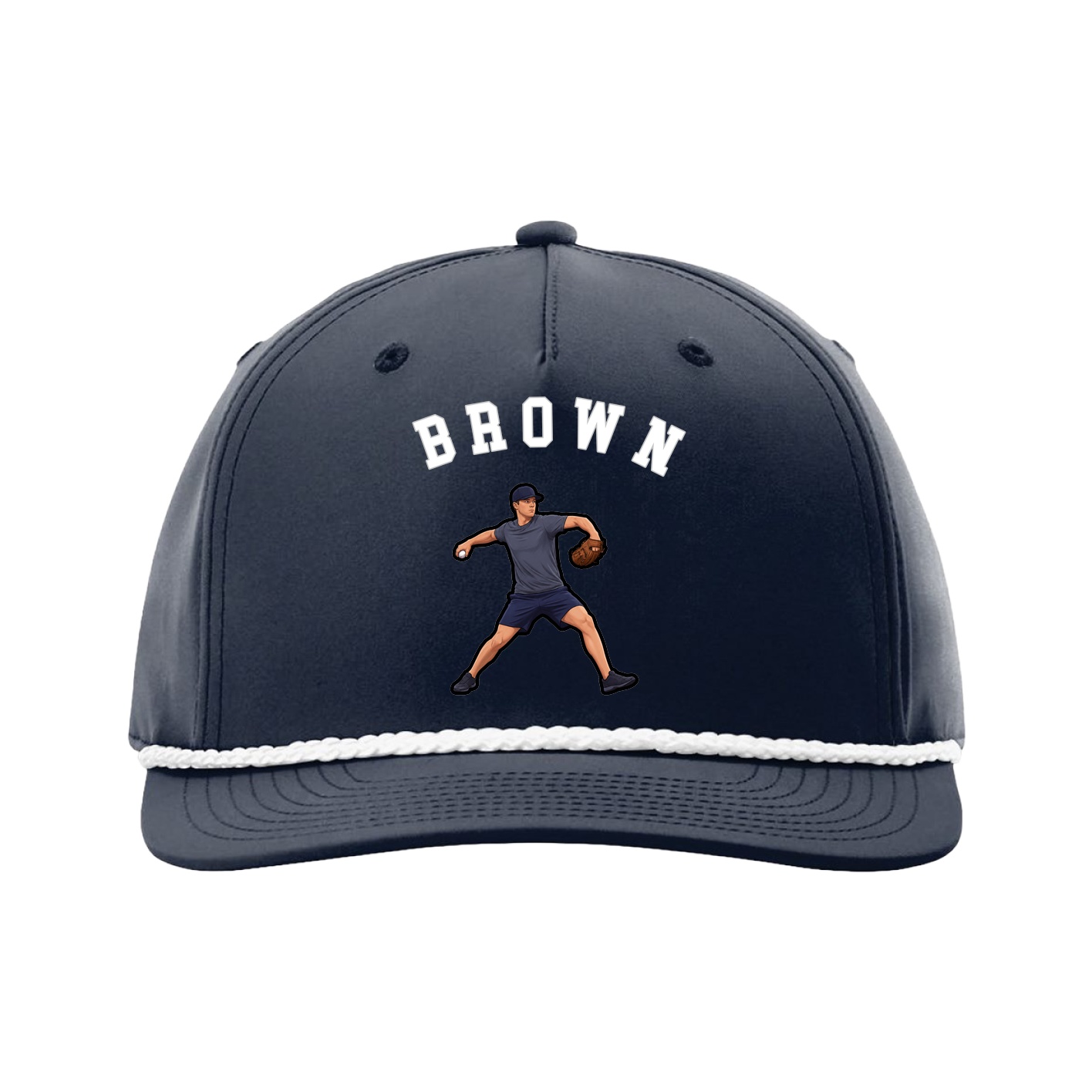 Five-Panel Classic Rope Cap — Shirsey Arch in Navy
