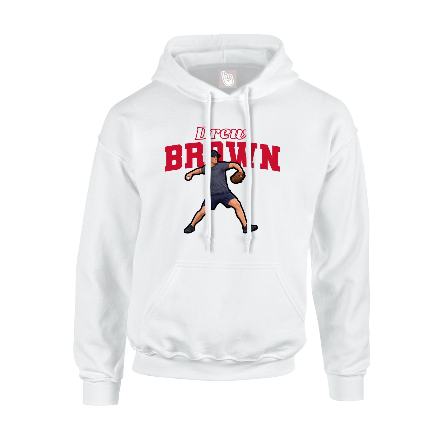 Hoodie — Name Arch in White