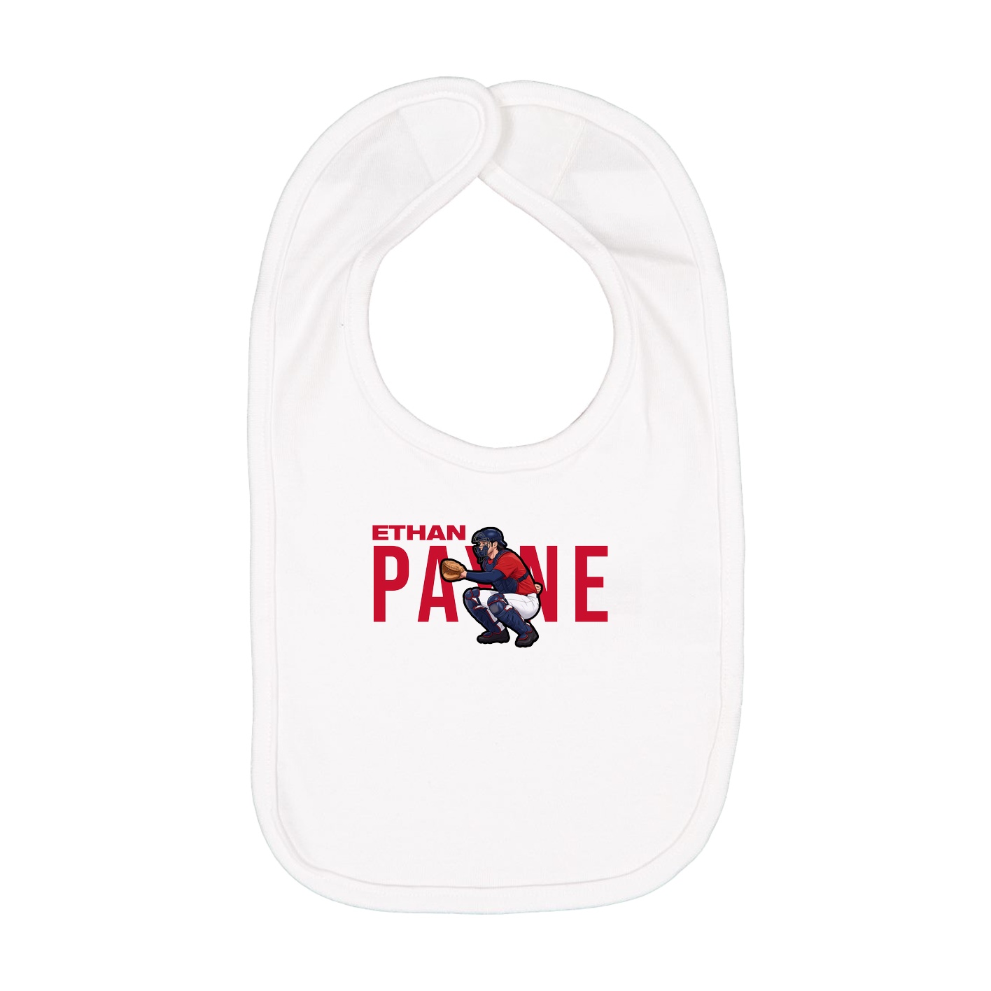 Infant Bib — Player Name in White