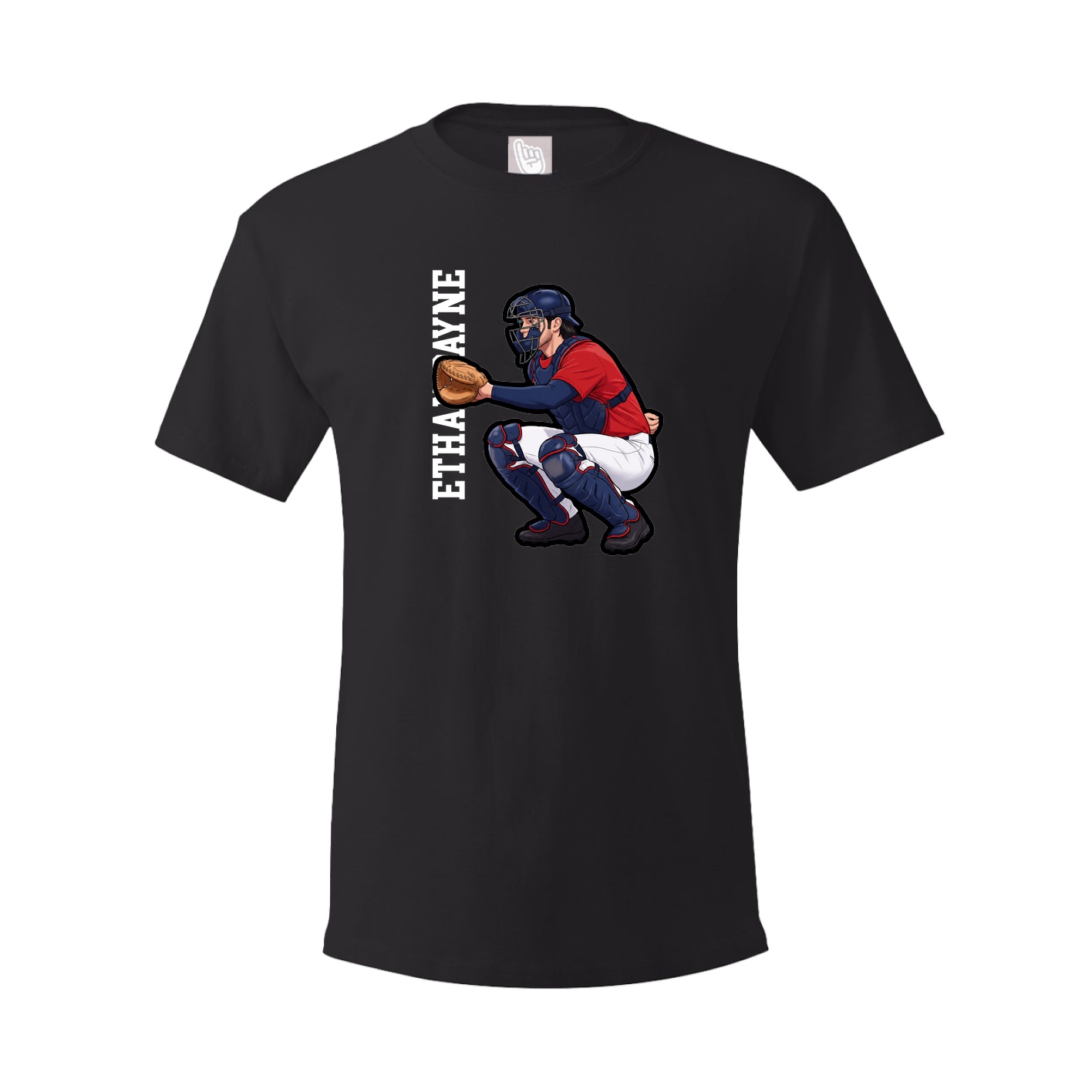 Tee — Name Vertical in Black