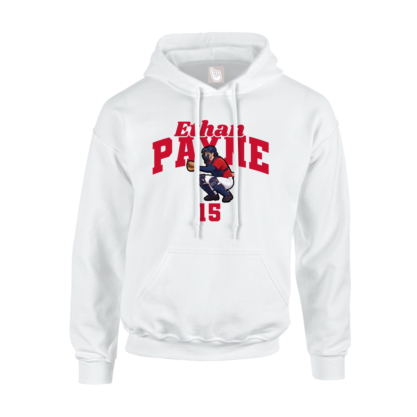 Hoodie — Signature Arch in White