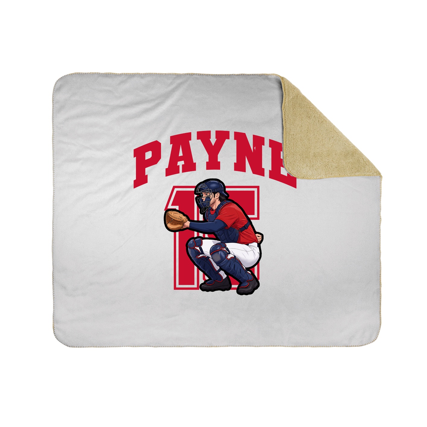 Throw Blanket — Number in White