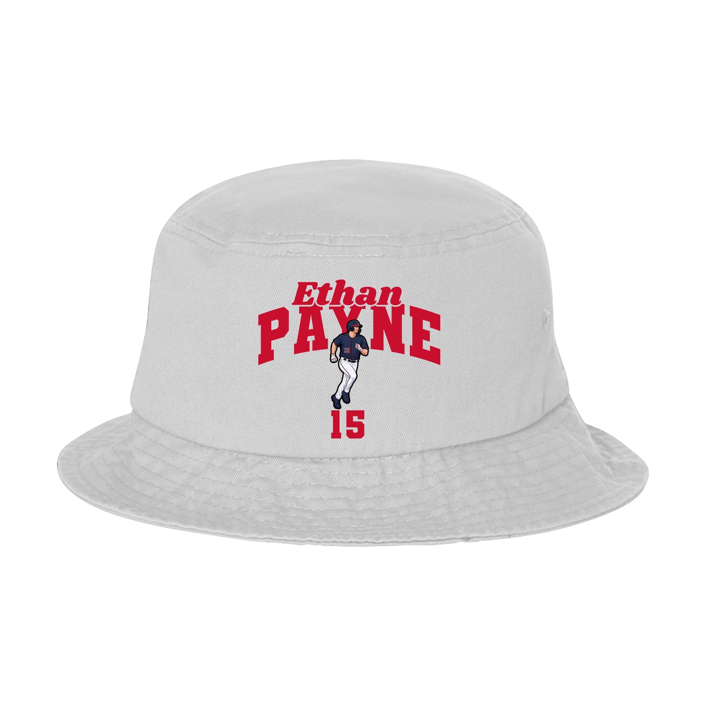 Bucket Cap — Signature Arch in White