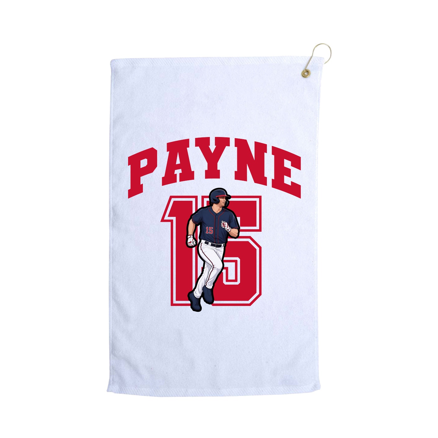 Golf Towel — Number in White