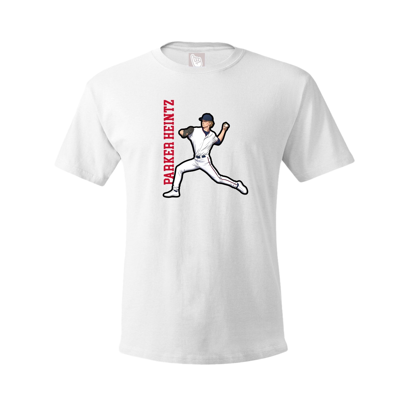Tee — Name Vertical in White