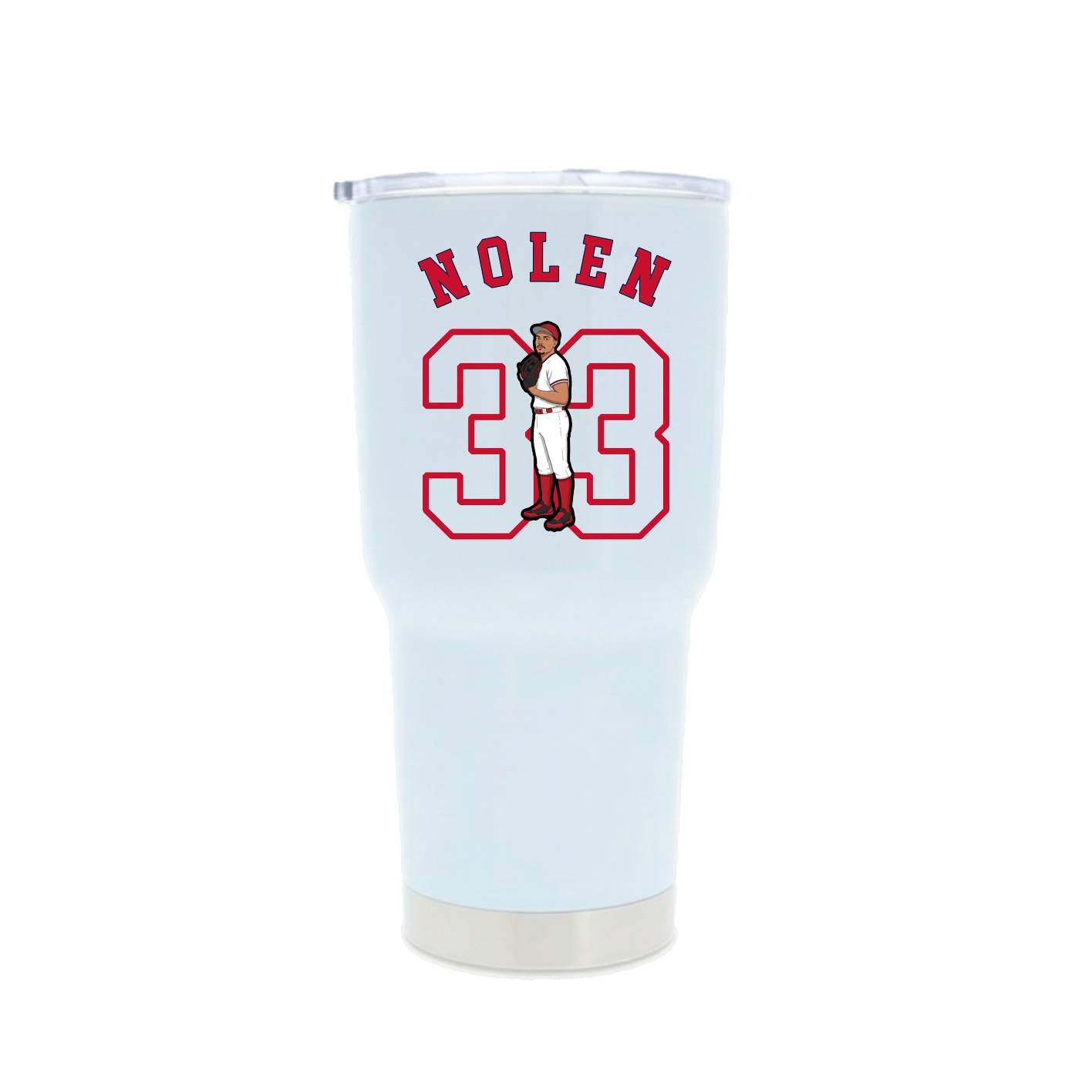 30oz Stainless Steel Tumbler — Shirsey Arch in White
