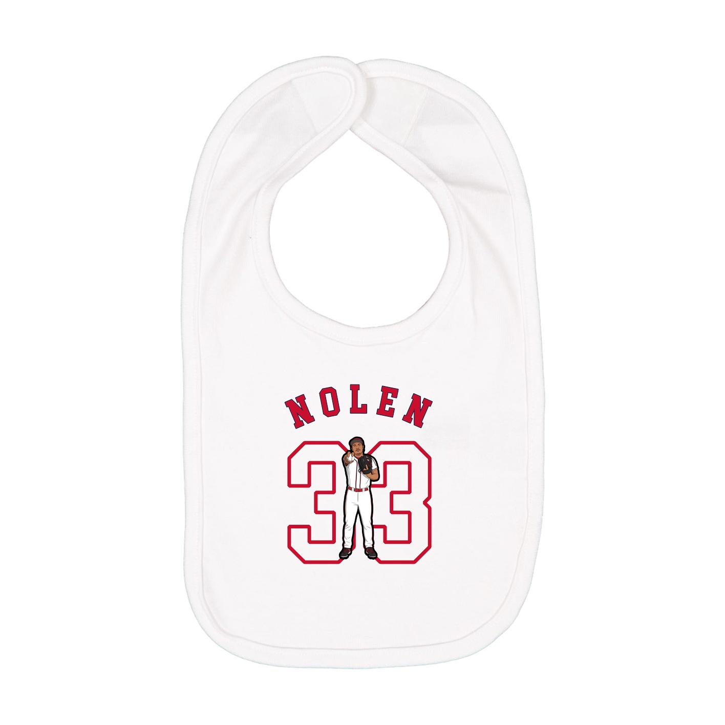 Infant Bib — Shirsey Arch in White