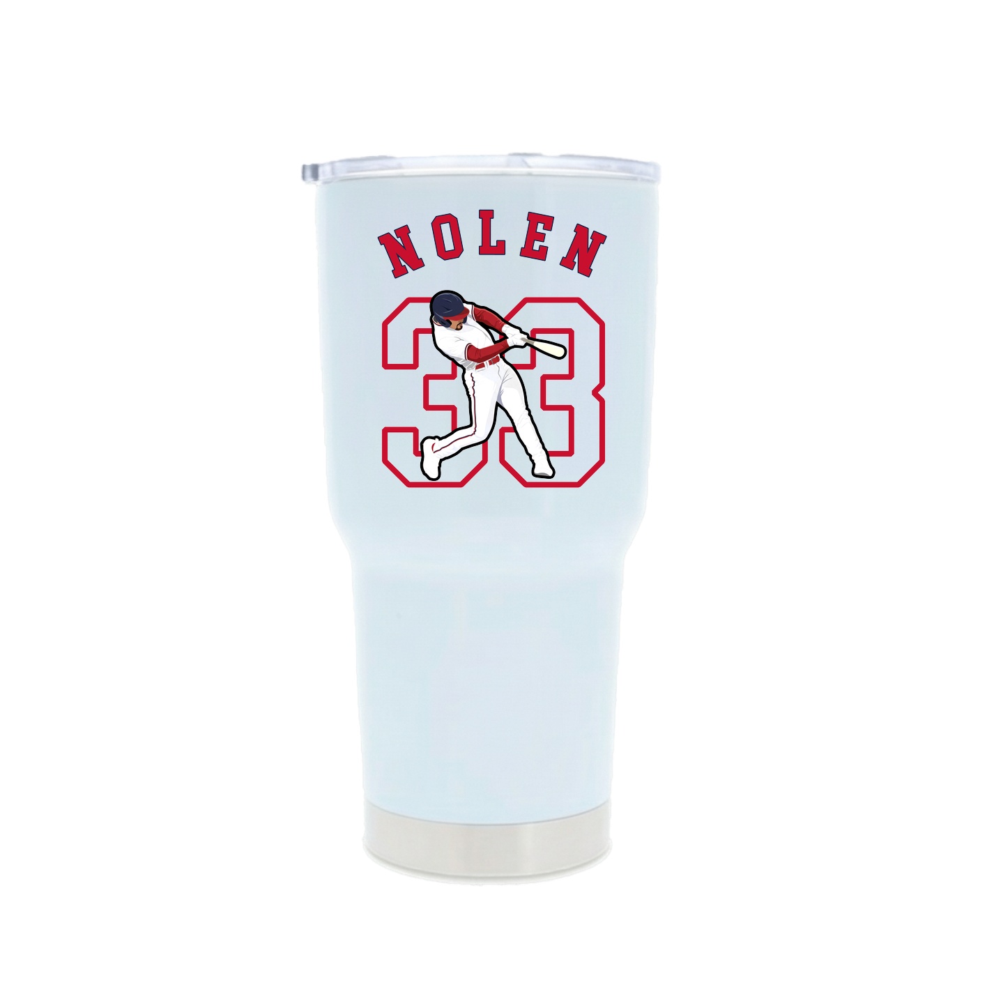 30oz Stainless Steel Tumbler — Shirsey Arch in White