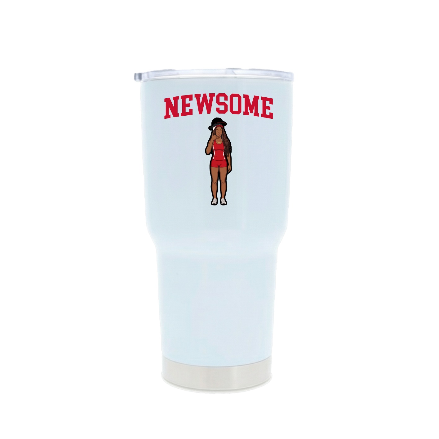 30oz Stainless Steel Tumbler — Shirsey in White