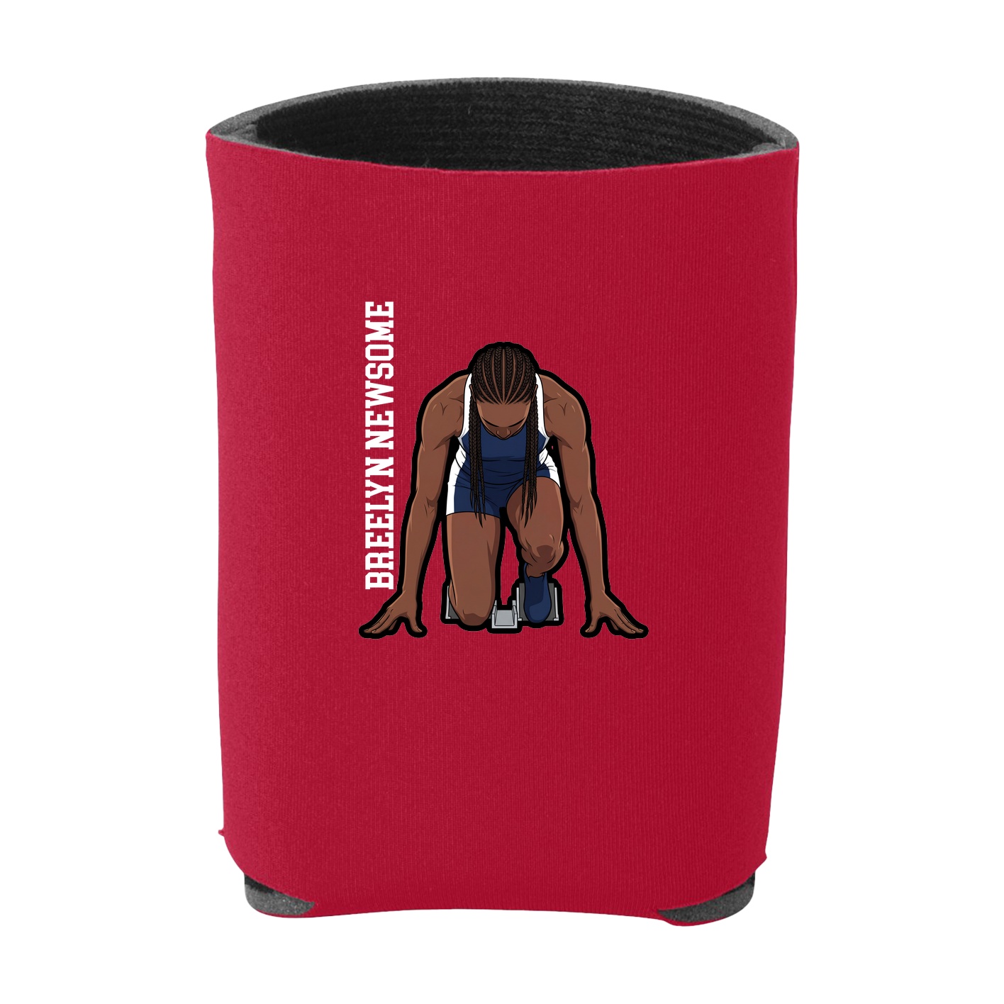 Can Holder — Name Vertical in Red
