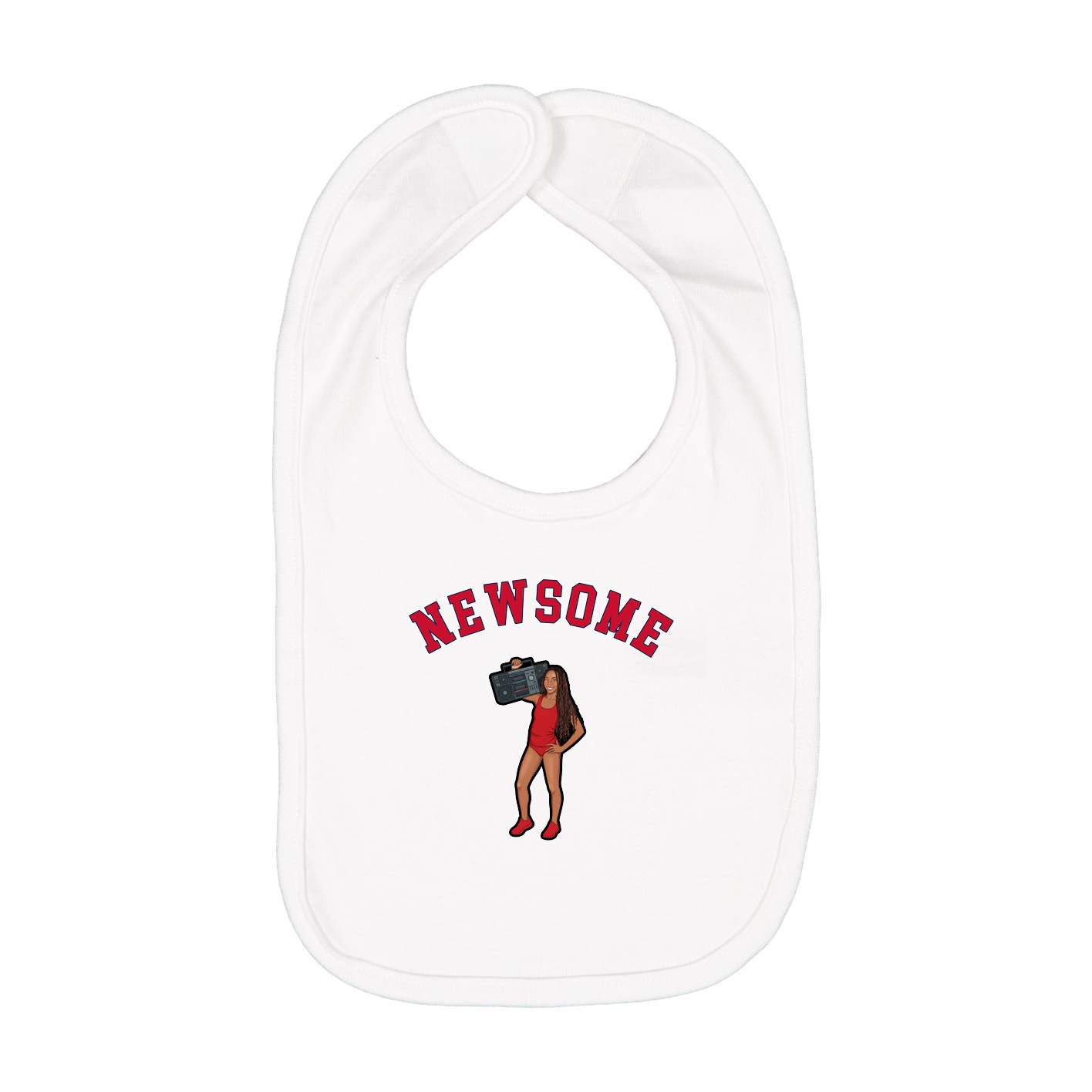 Infant Bib — Shirsey Arch in White