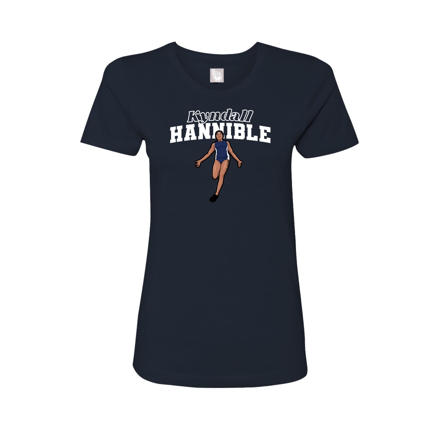 Womens Tee — Name Arch in Navy