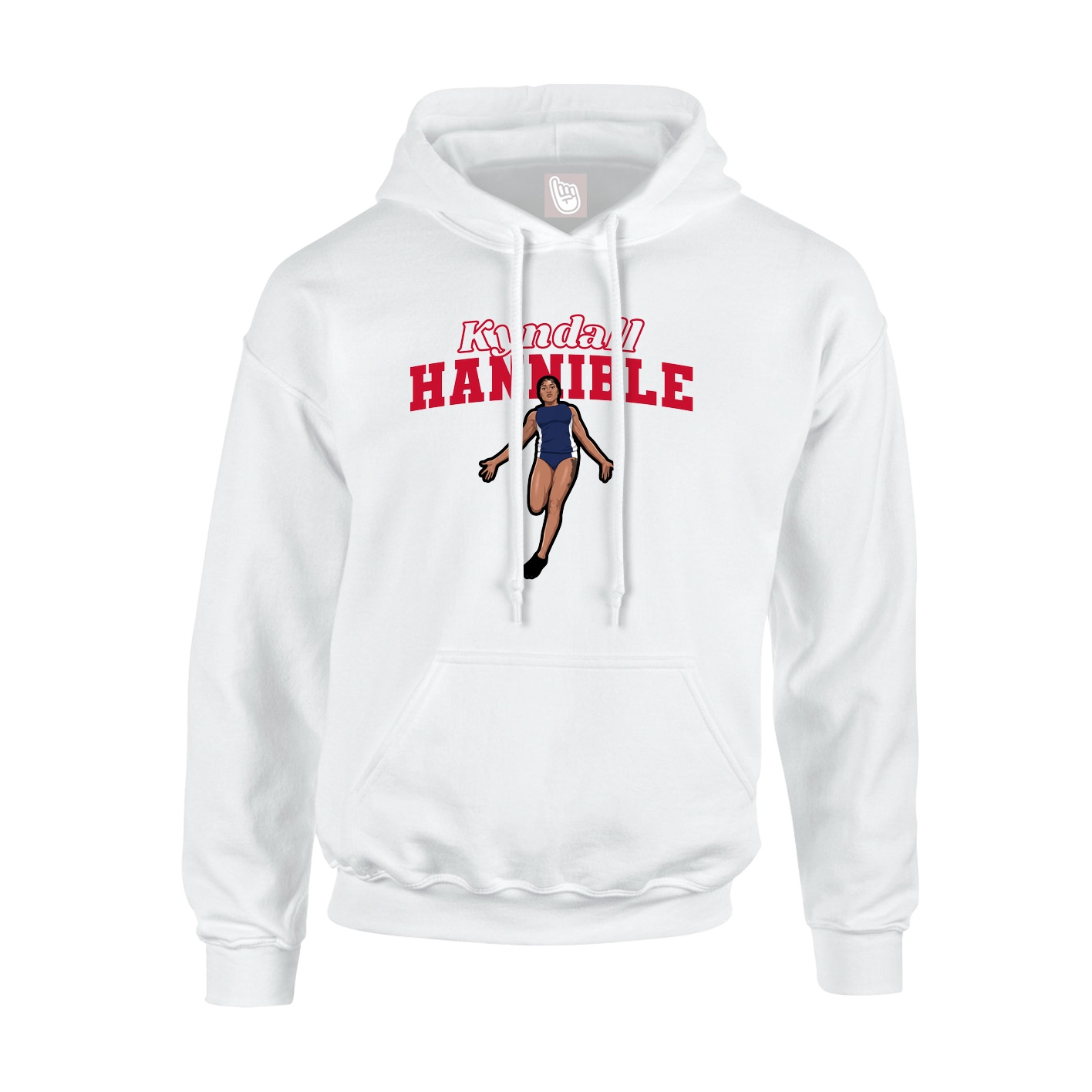 Hoodie — Name Arch in White
