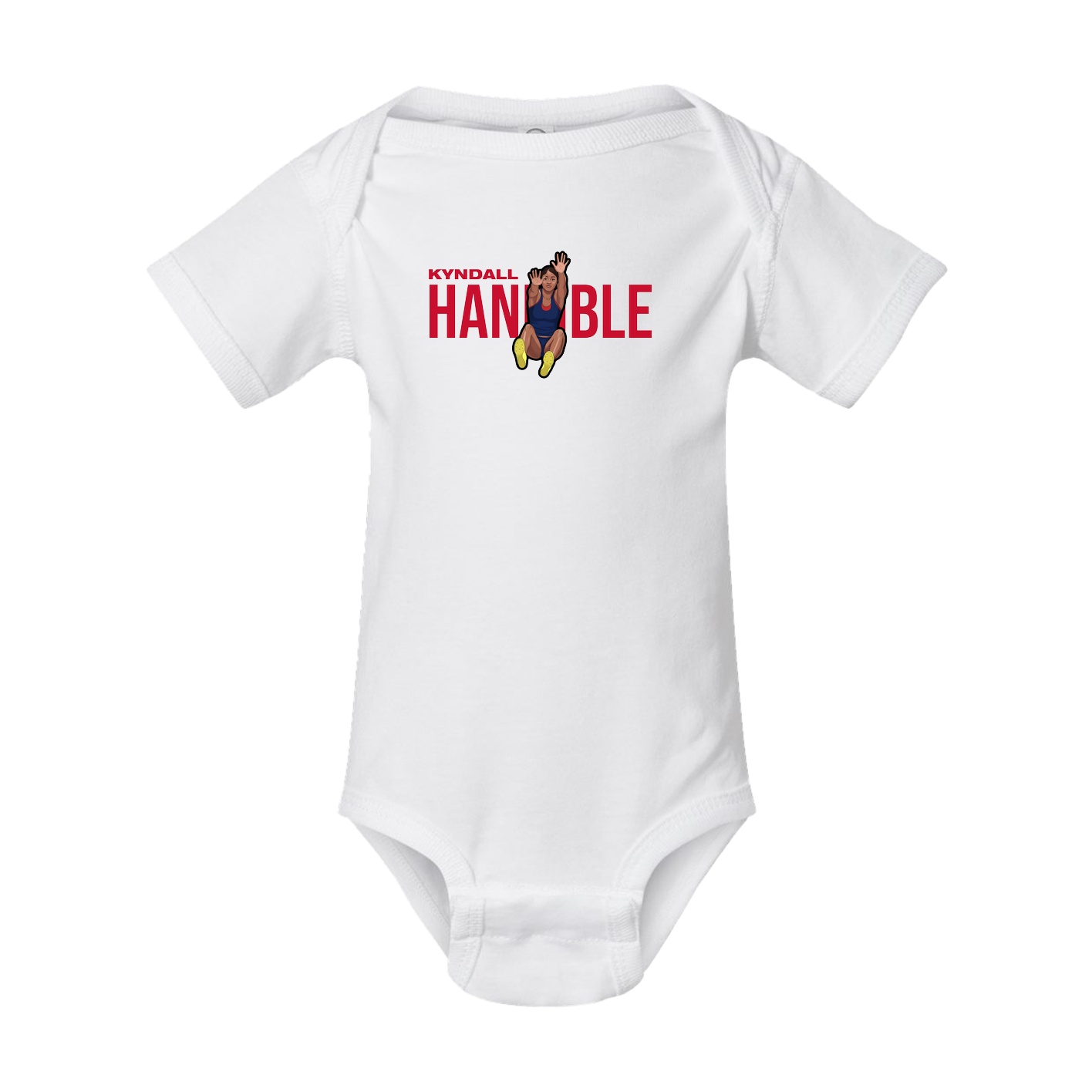 Baby Onesie — Player Name in White