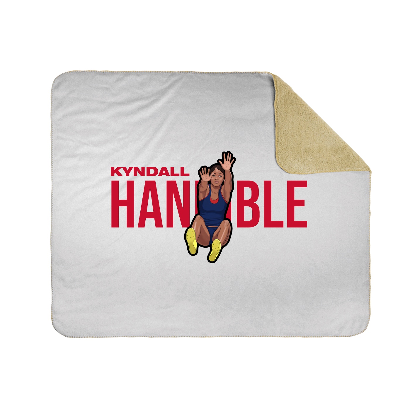 Throw Blanket — Player Name in White