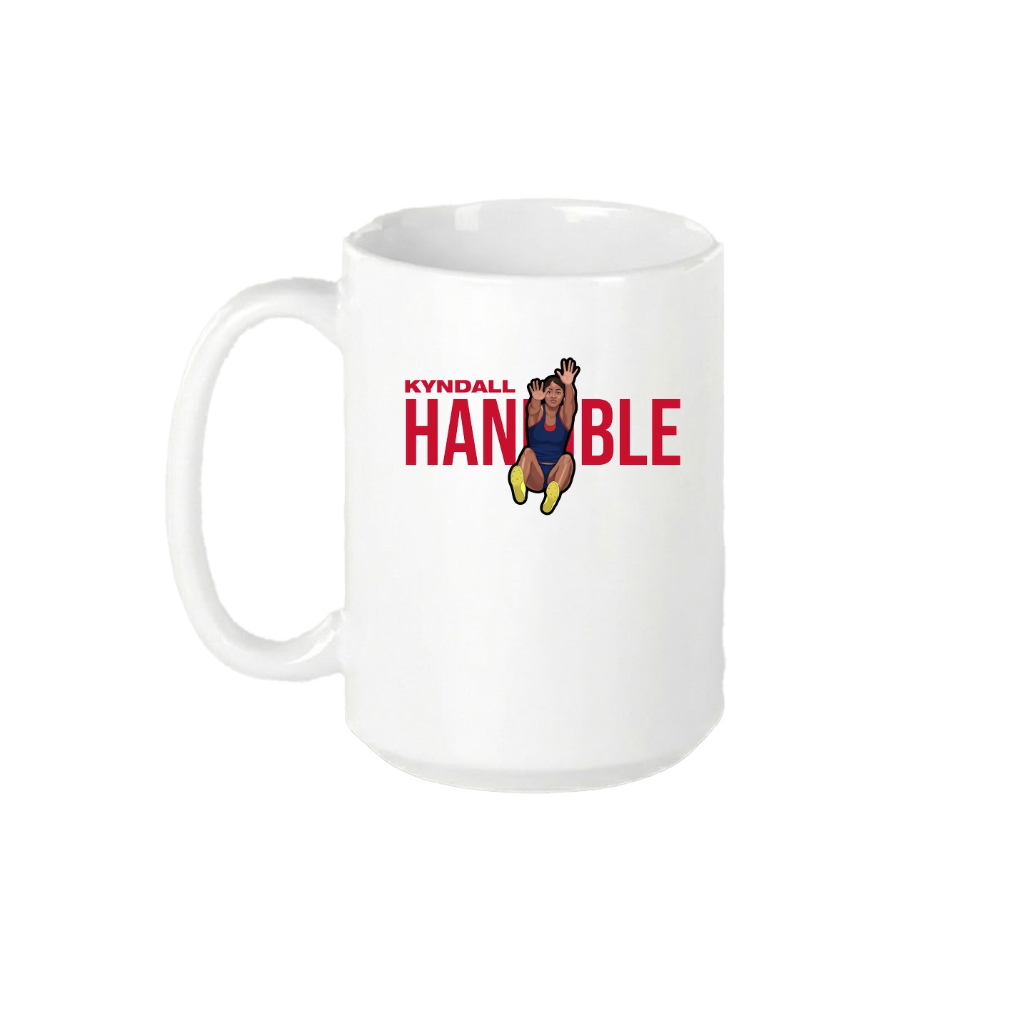 15oz Coffee Mug — Player Name in White