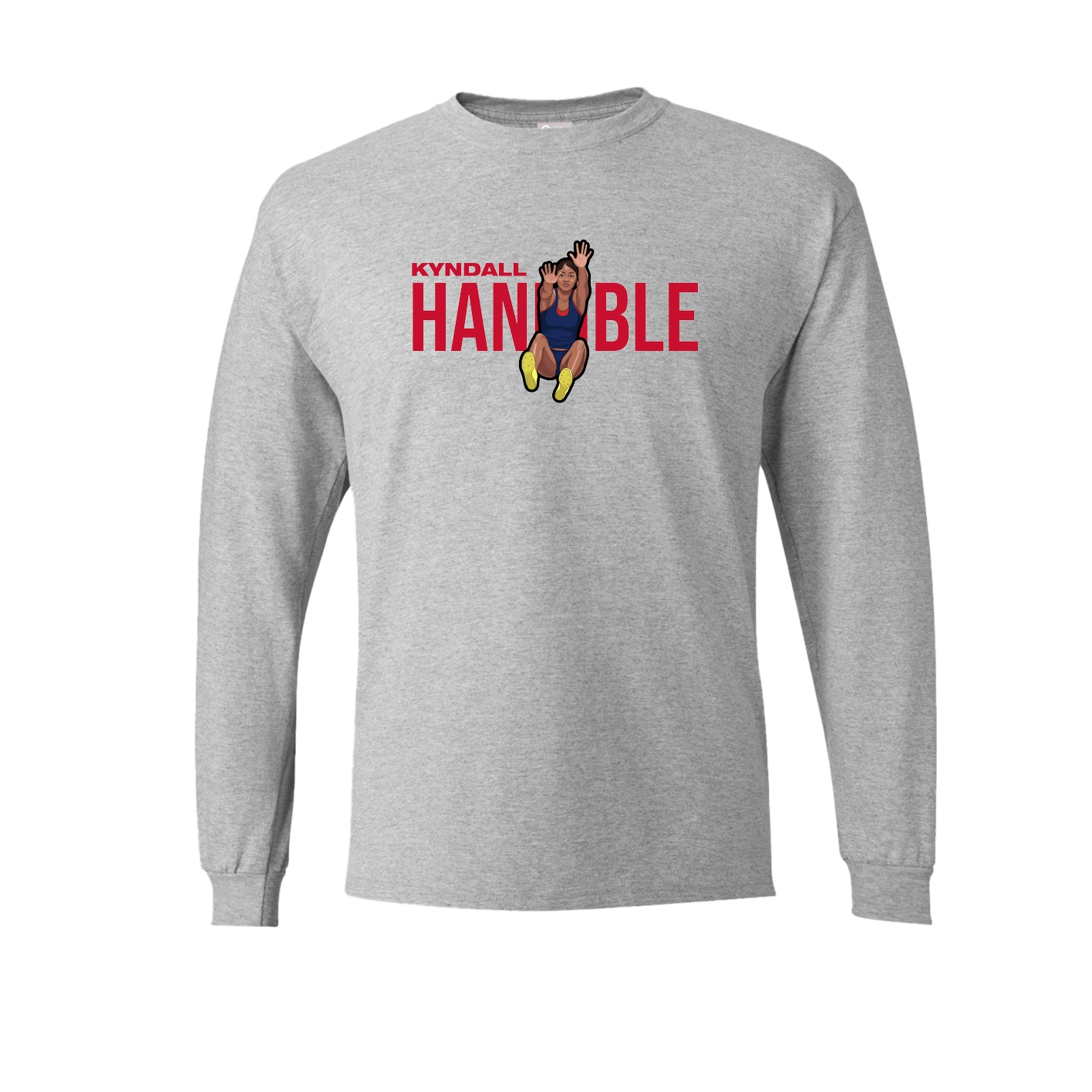 Long Sleeve Tee — Player Name in Grey